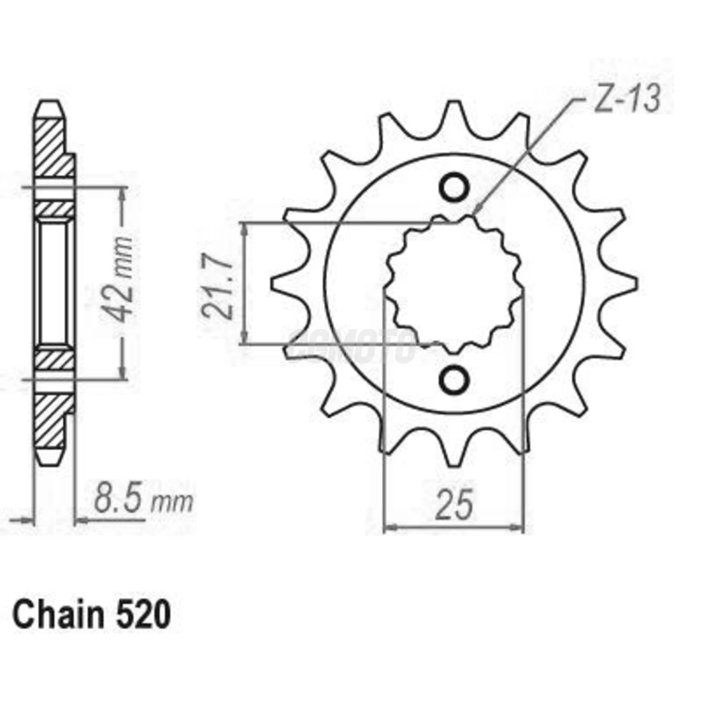 Kit chaine Kawasaki Bj 250 Estrella