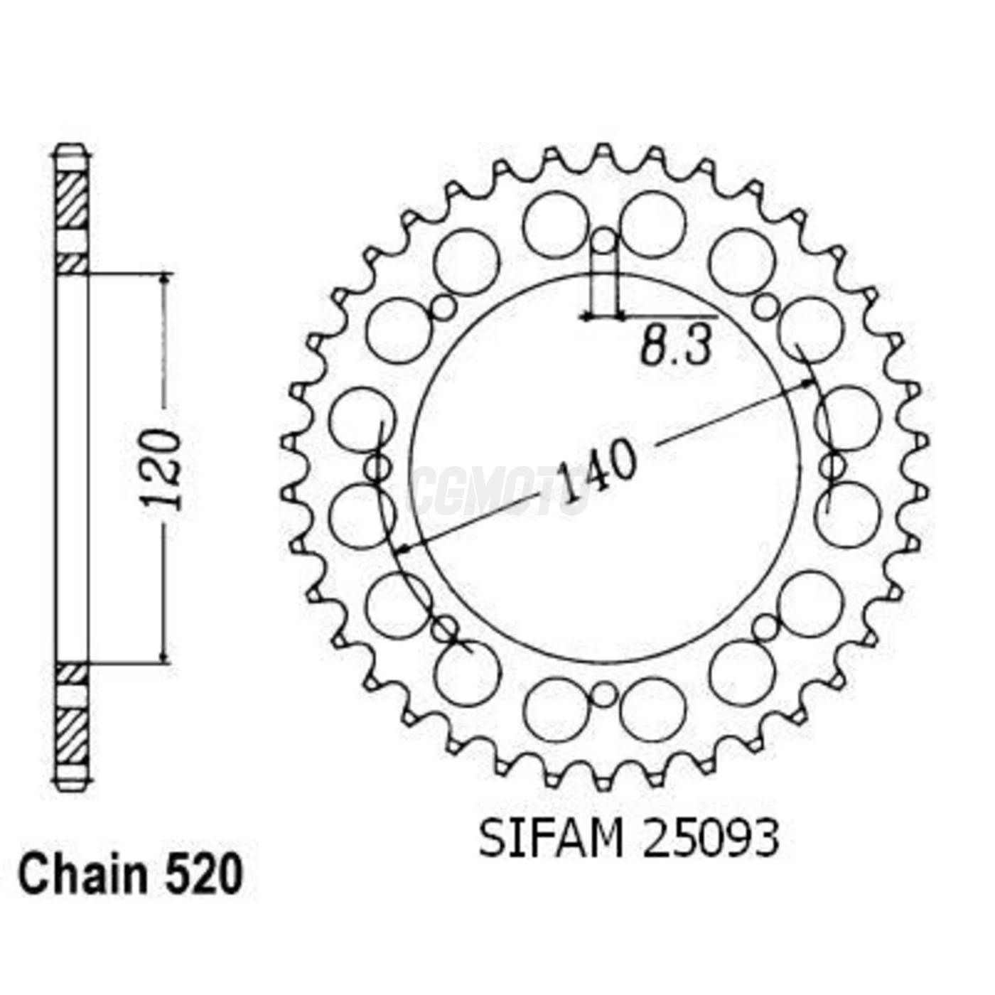 Kit chaine Kawasaki Bj 250 Estrella