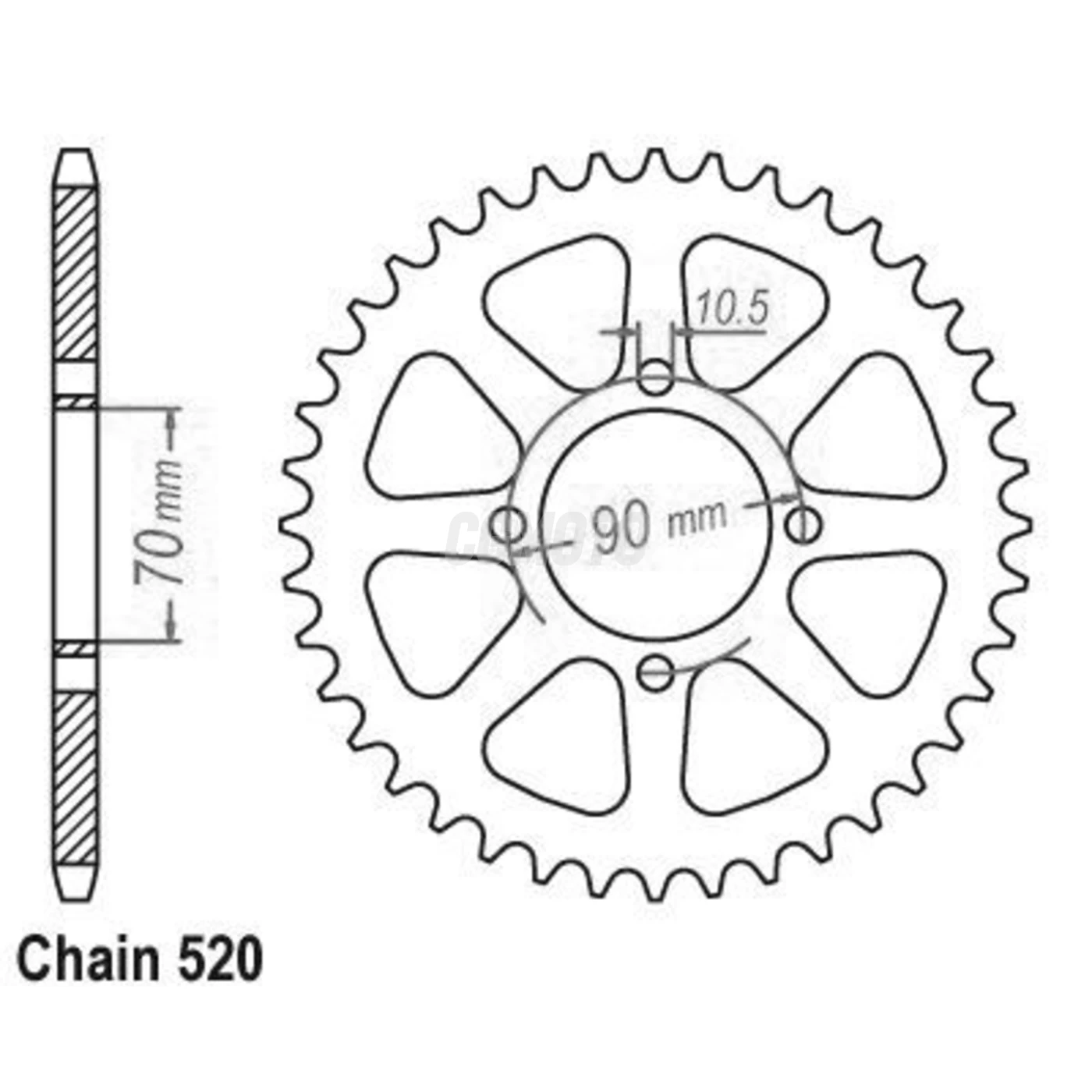 Kit chaine Kawasaki Ksf 250 Mojave