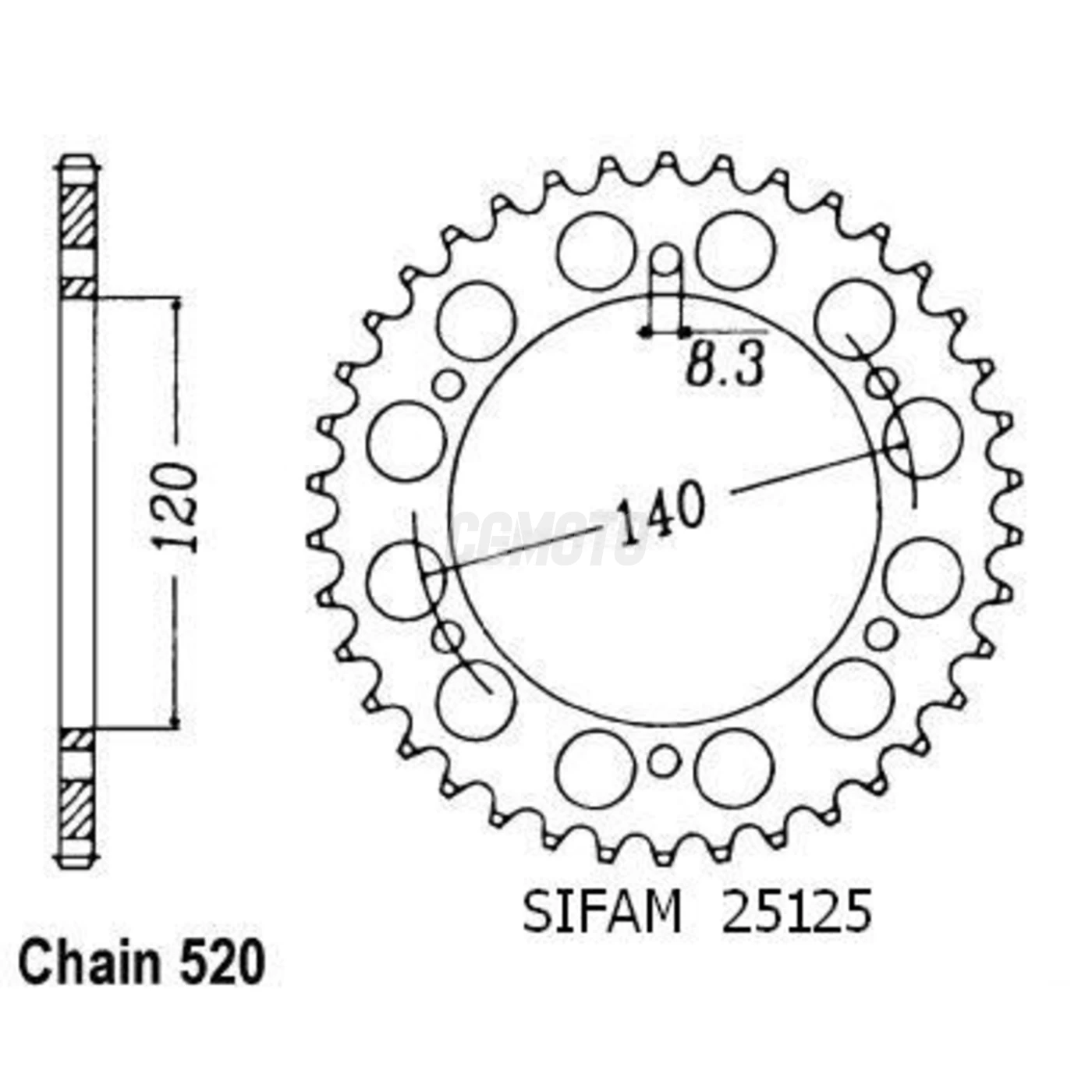 Kit chaine Kawasaki Kl 250