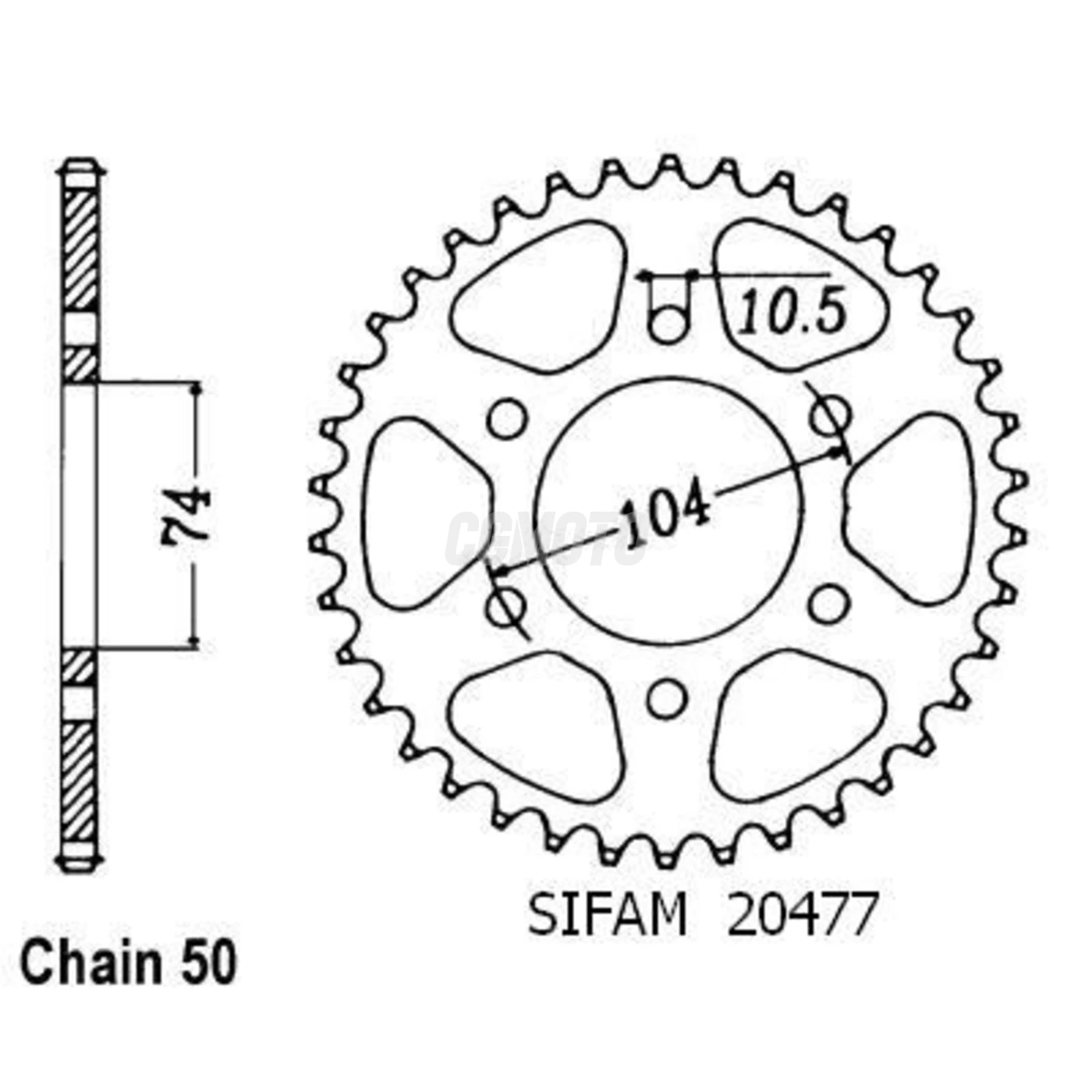 Kit chaine Kawasaki Z 650 B