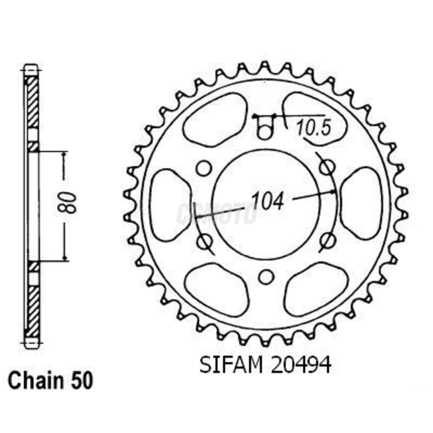 Kit chaine Kawasaki Zxr 750 H2