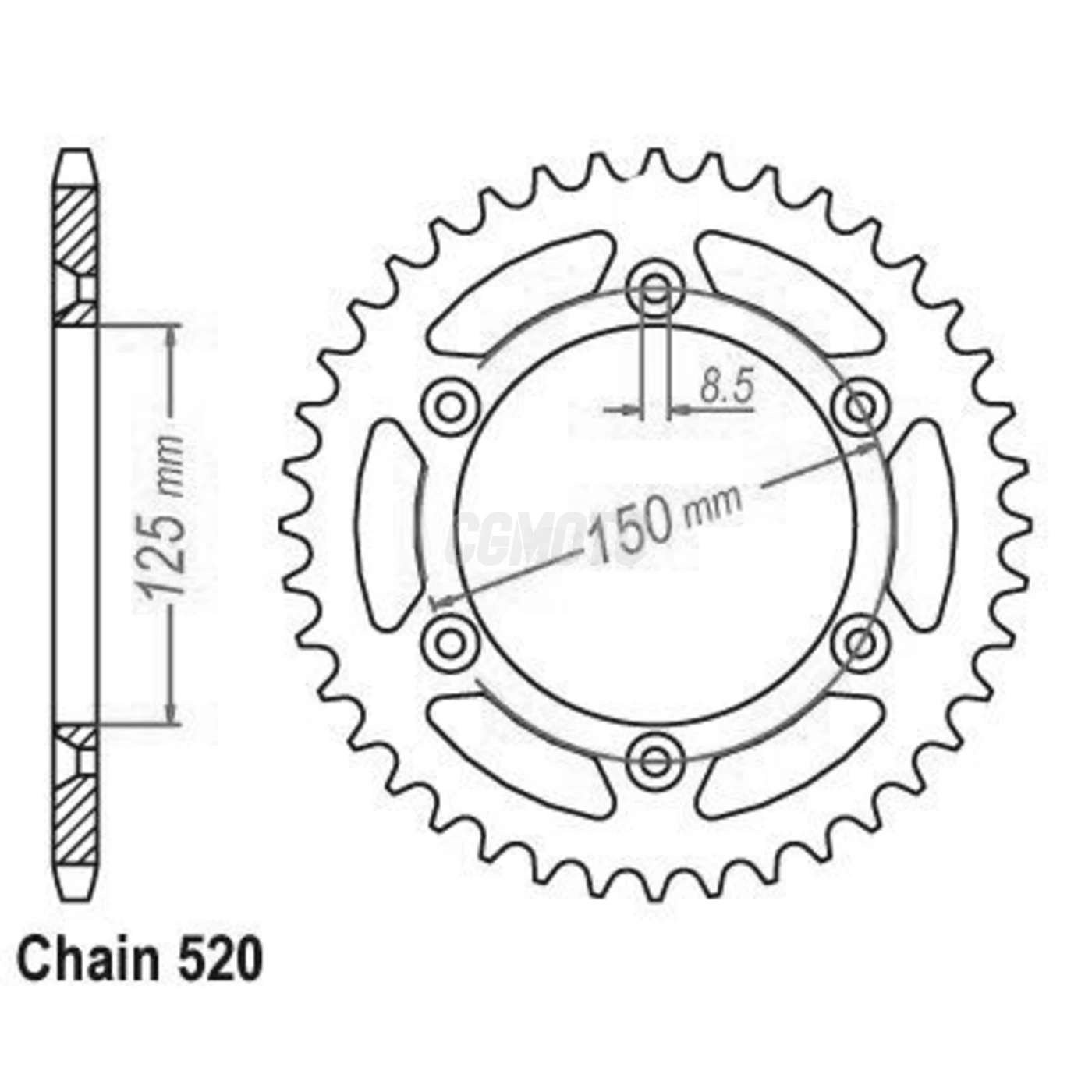 Kit chaine Ktm Gs 125