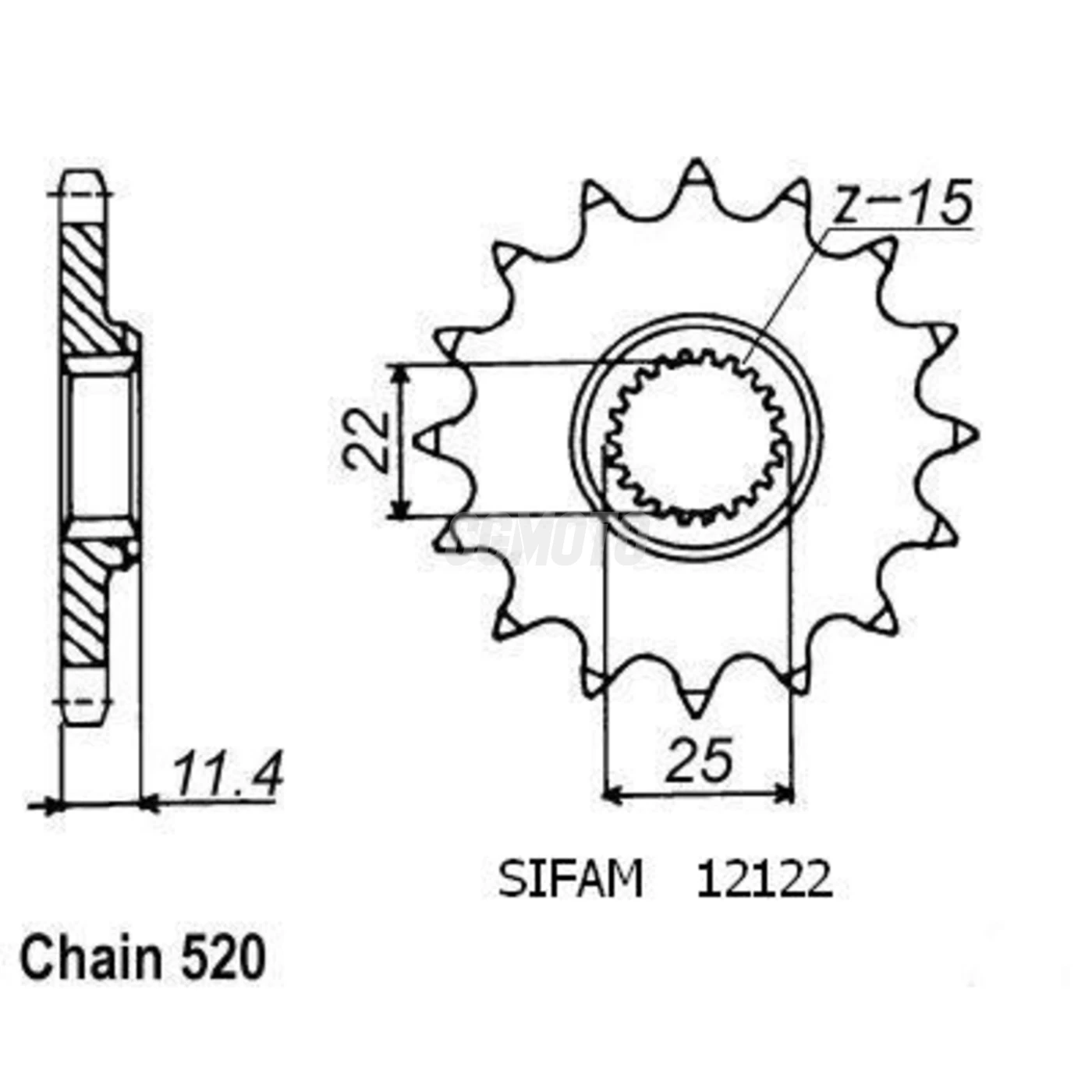 Kit chaine Ktm Gs 400 Lc4