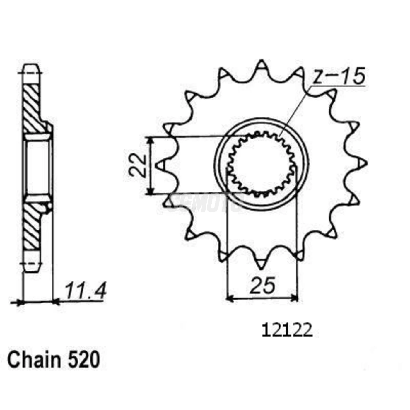 Kit chaine Ktm 620 Egs-e