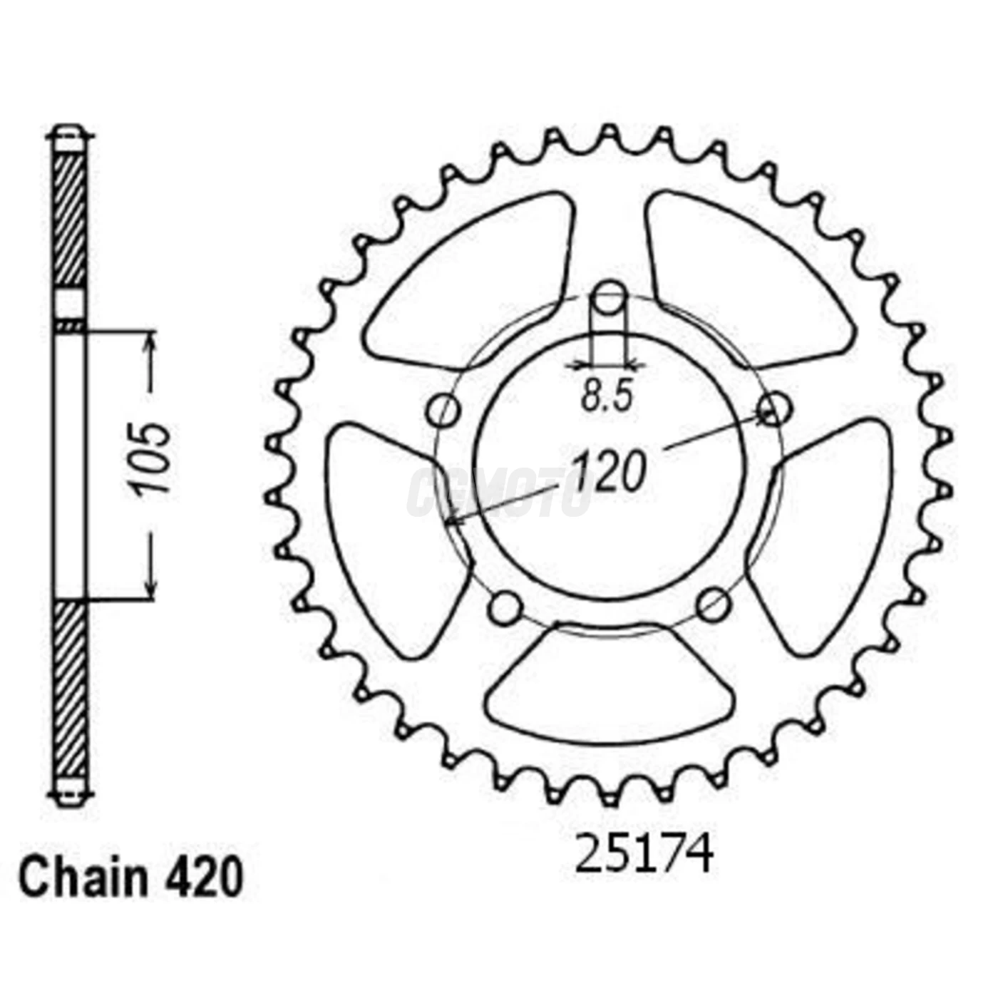 Kit chaine Mbk 50 X-limit Sm