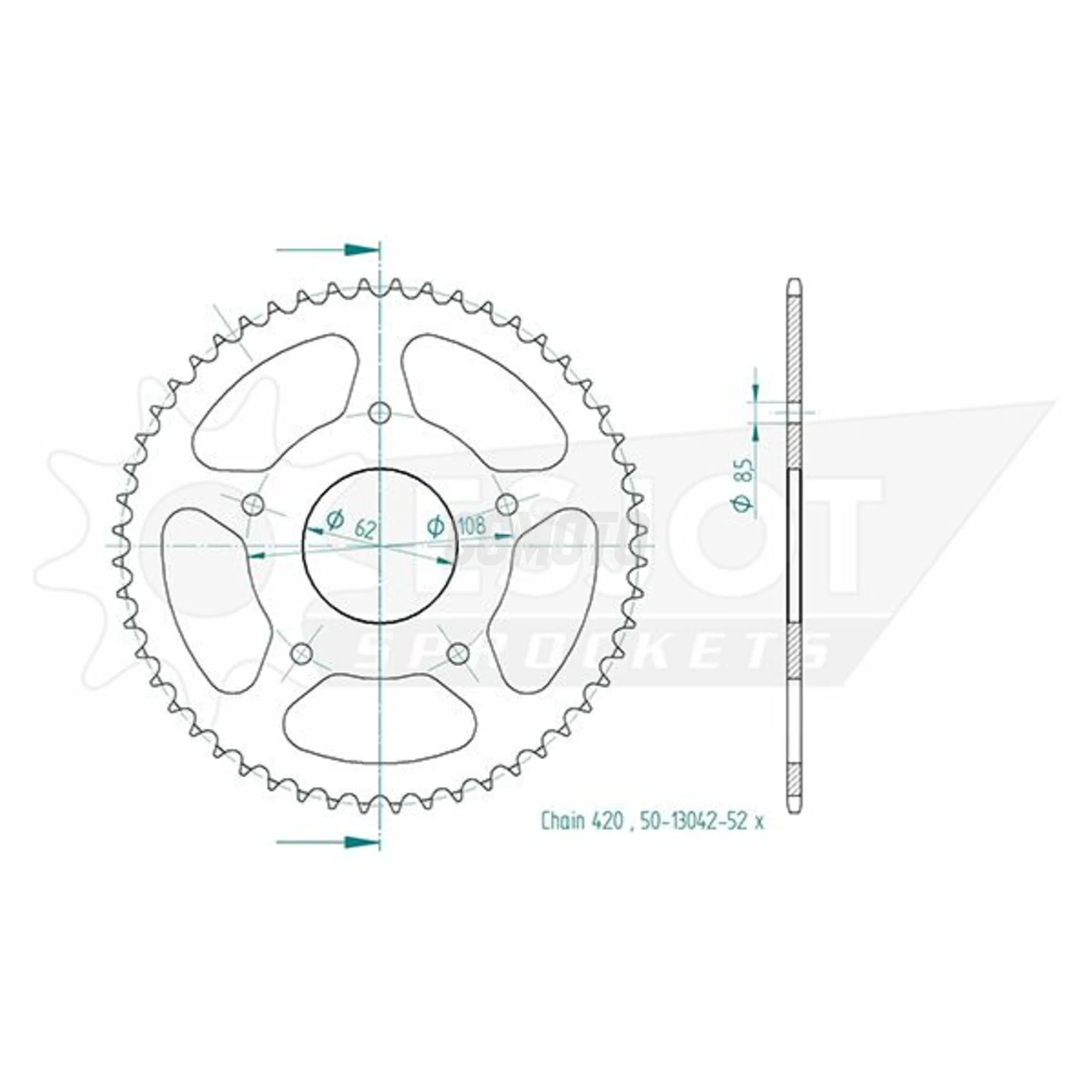 Kit chaine Rieju RRX 50 SM