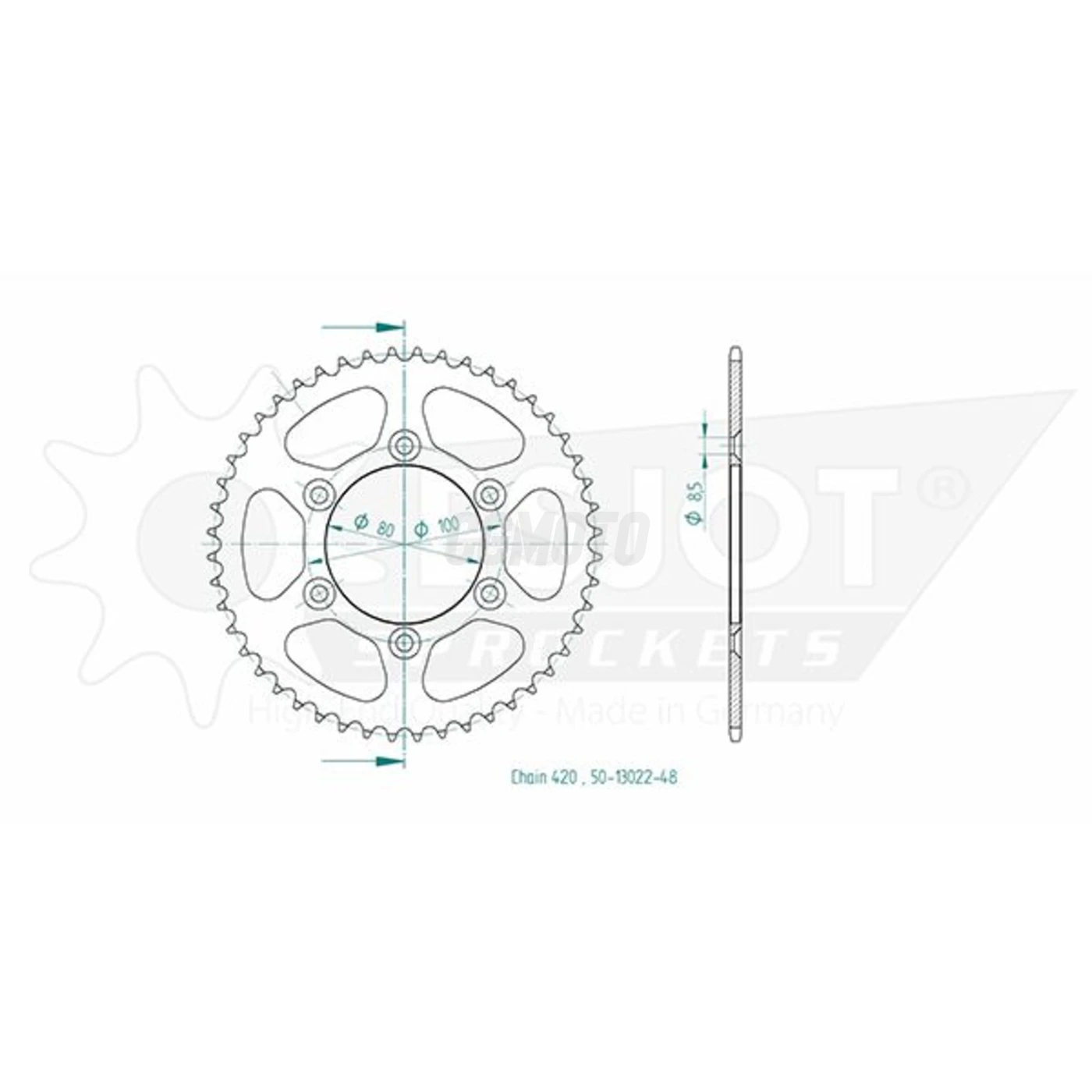 Kit chaine Rieju/Msa 50 Rr/Rc Sm/Spike