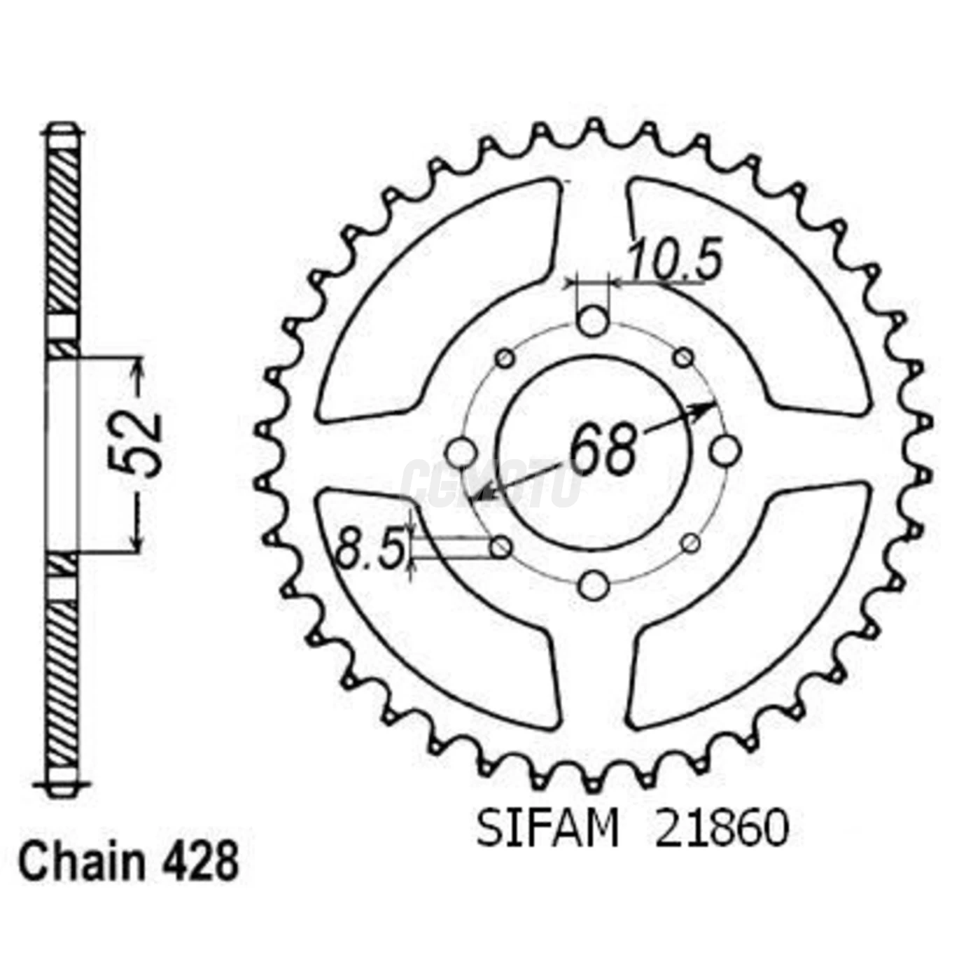 Kit chaine Suzuki Jr 80