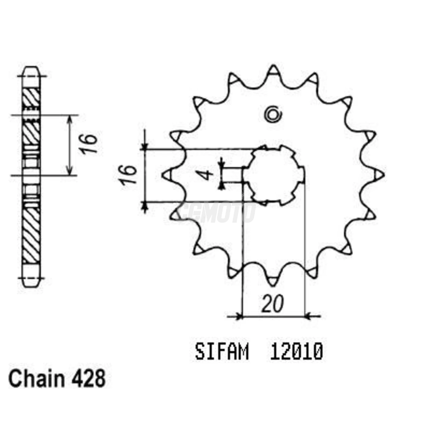 Kit chaine Suzuki Rt 80 Ovni