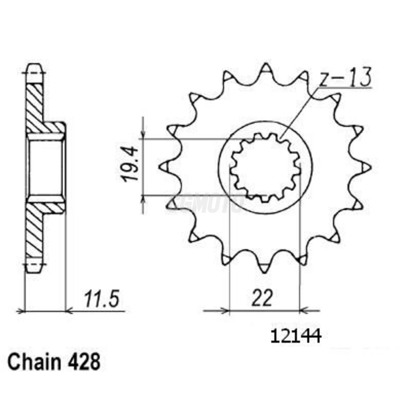 Kit chaine Suzuki Dr 125 S/Se