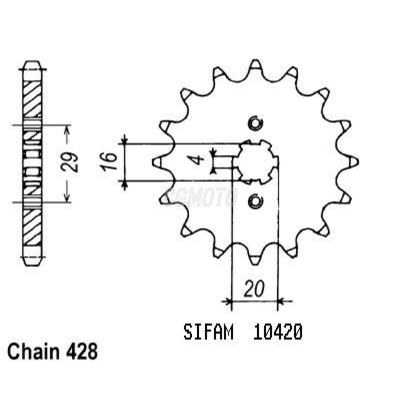 Kit chaine Suzuki Rg 125 Wolff