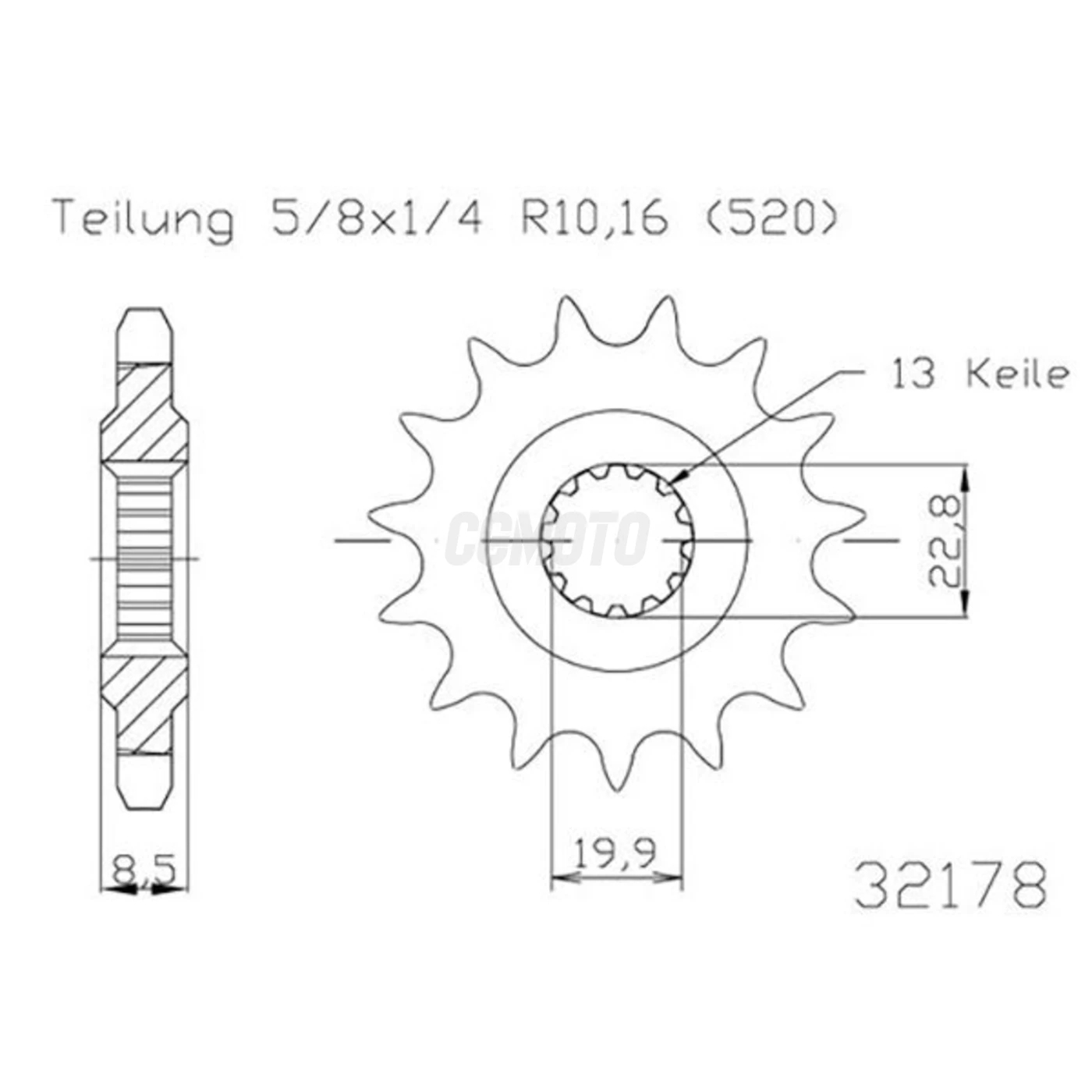 Kit chaine Suzuki Gw 250