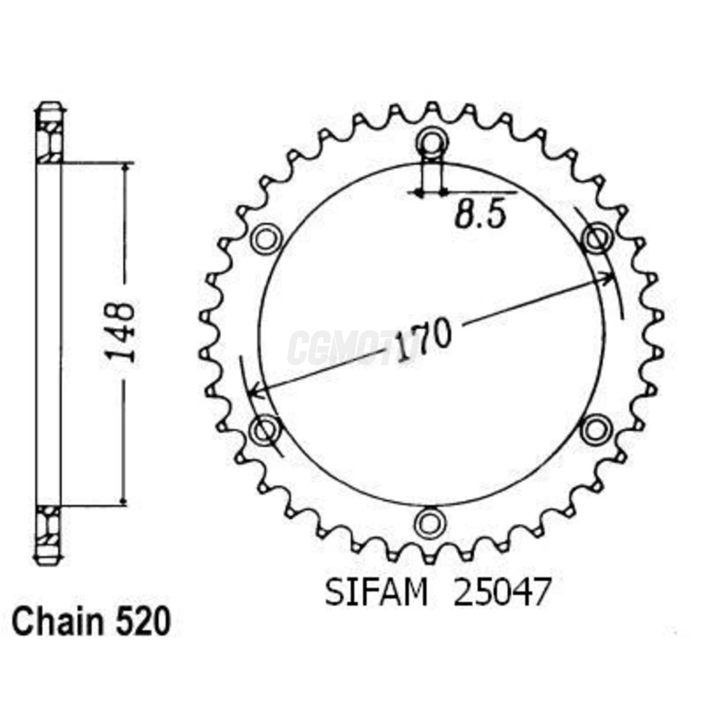 Kit chaine Suzuki Ts 250 X