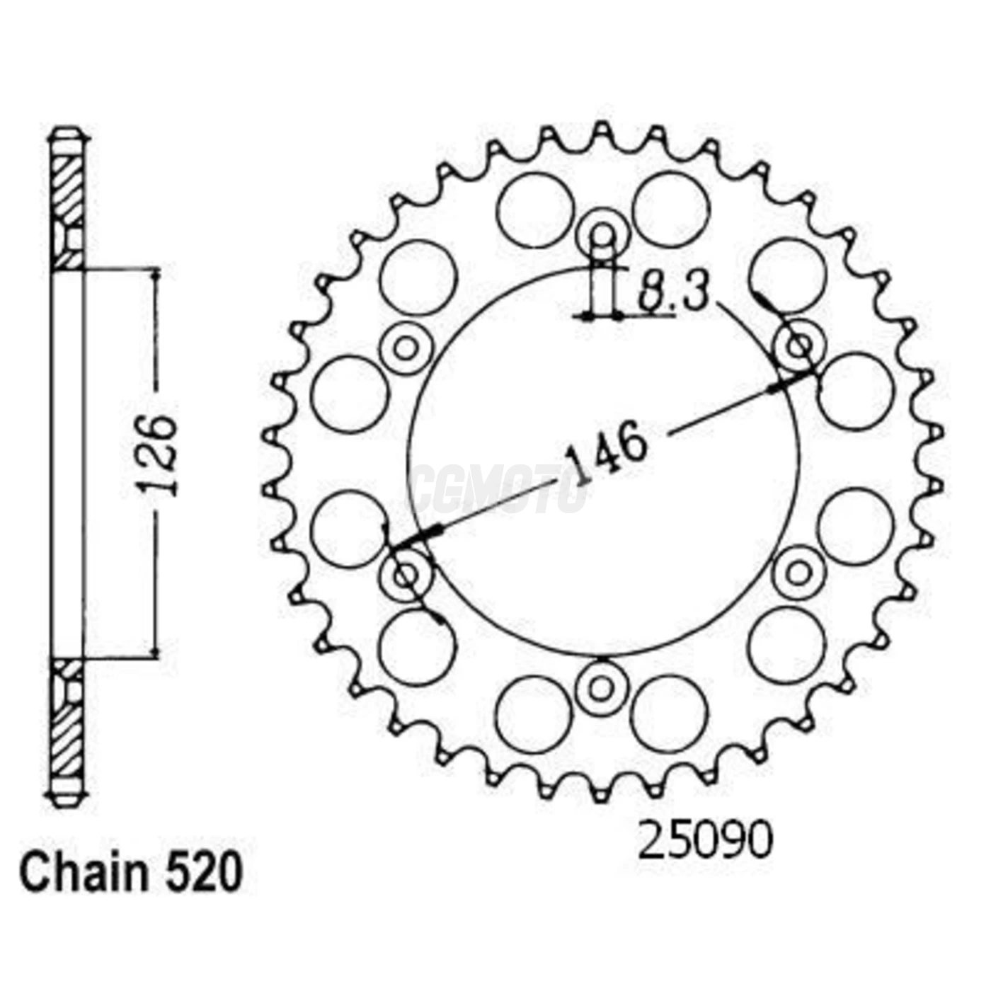 Kit chaine Suzuki Dr-z 400 Sm