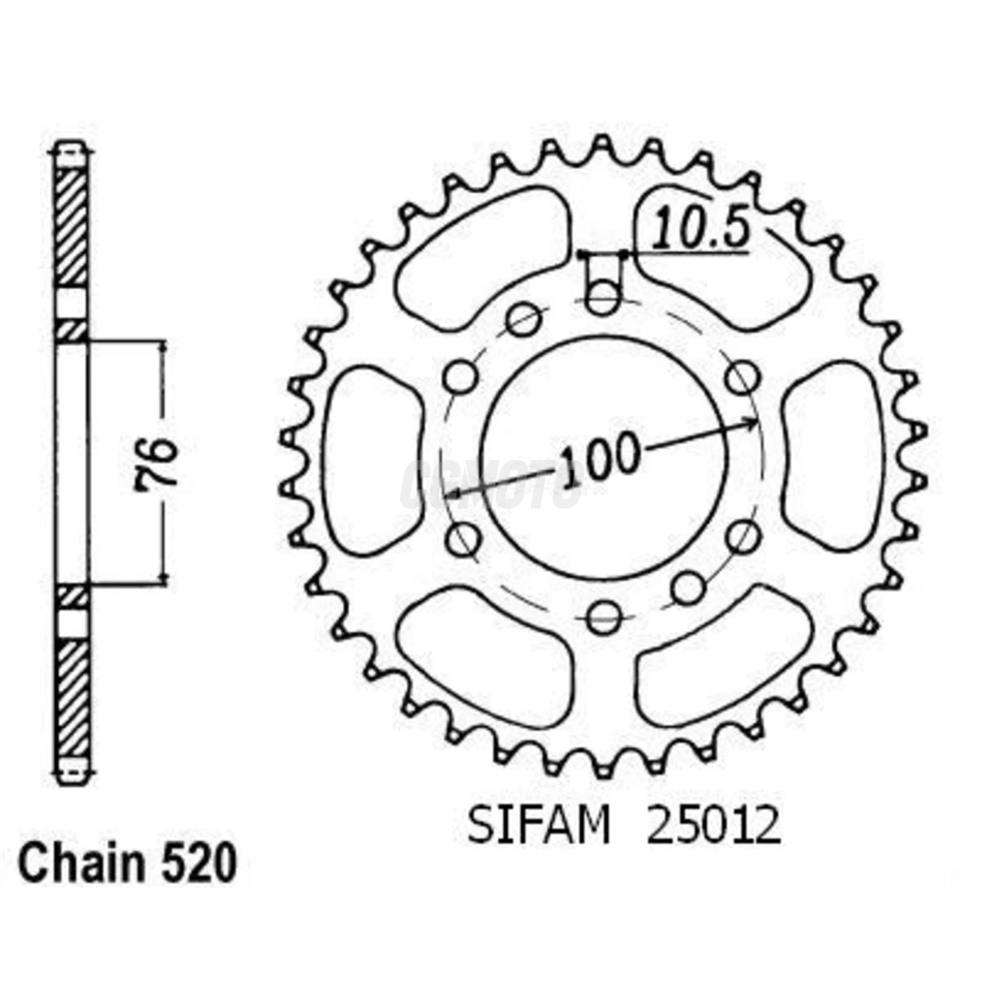 Kit chaine Suzuki Gn 400 Lt