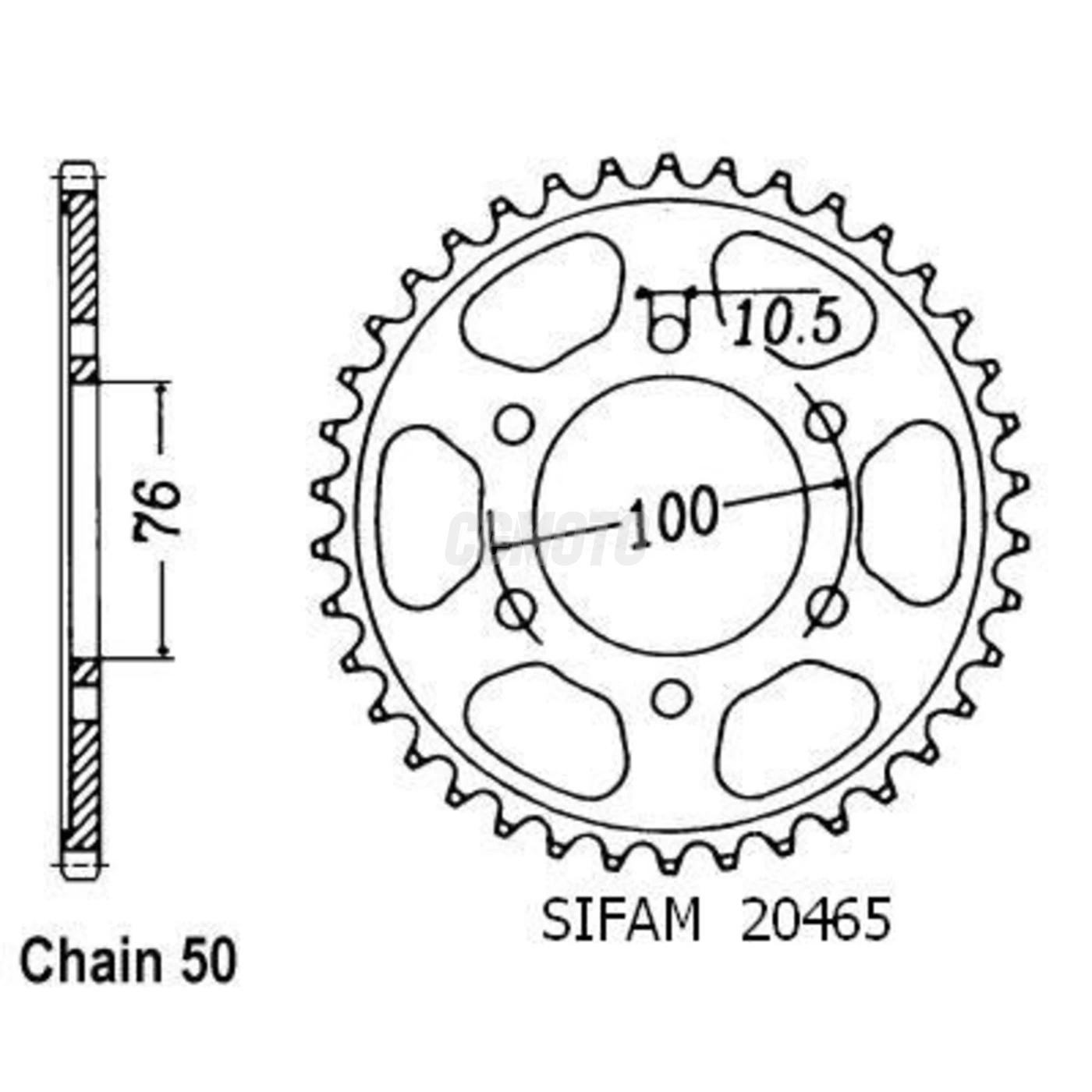 Kit chaine Suzuki Gr 650