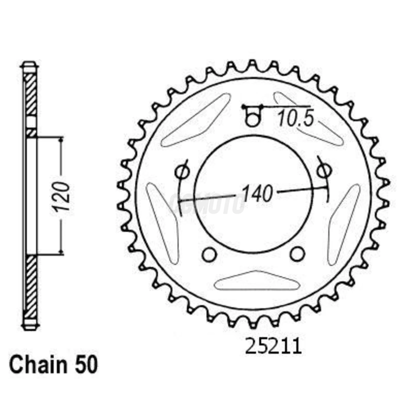 Kit chaine Suzuki Sv 1000 N