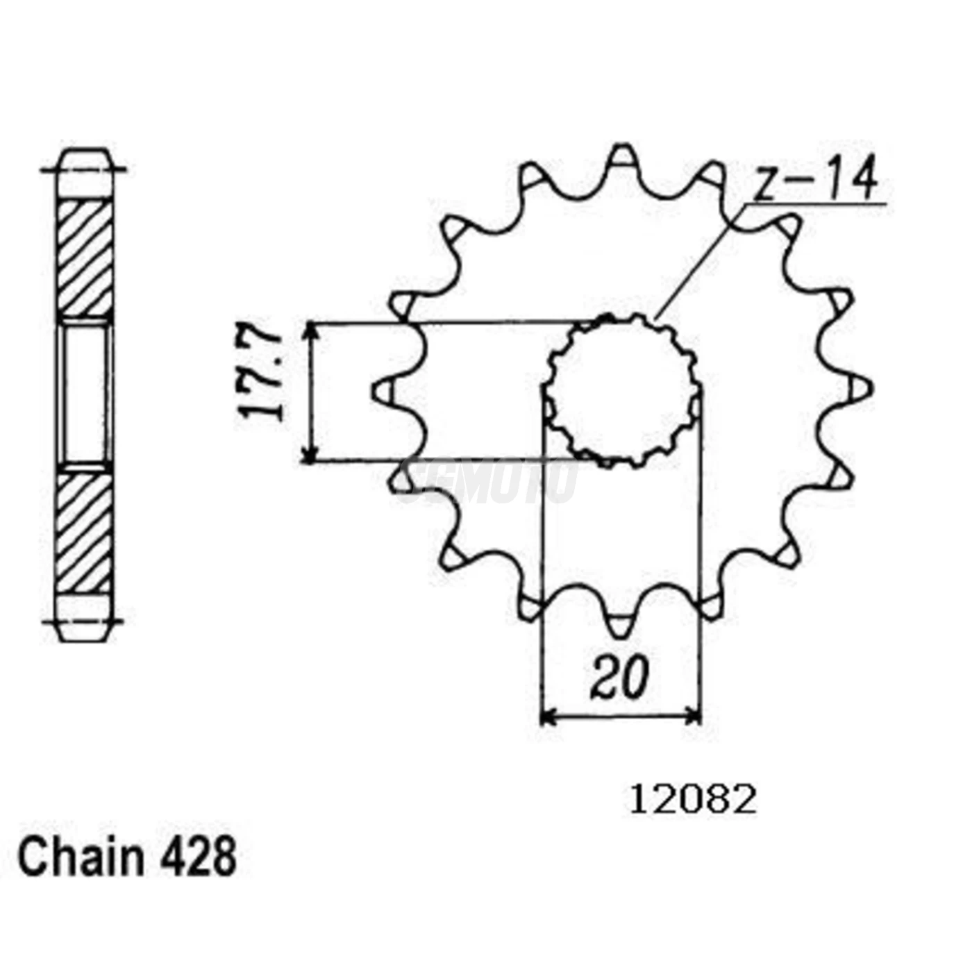 Kit chaine Sachs 125 Zx