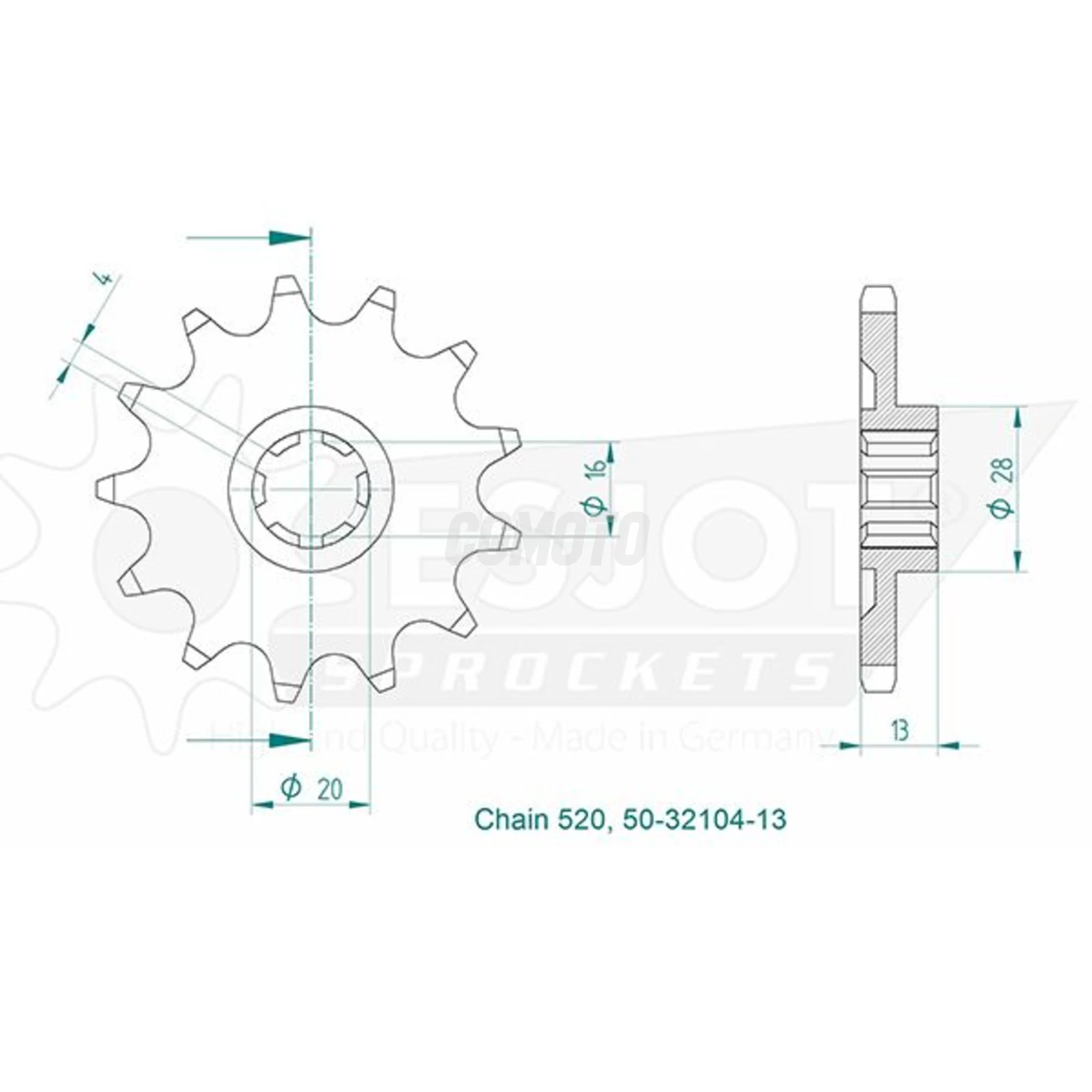 Kit chaine Tm 125 Cross/Enduro