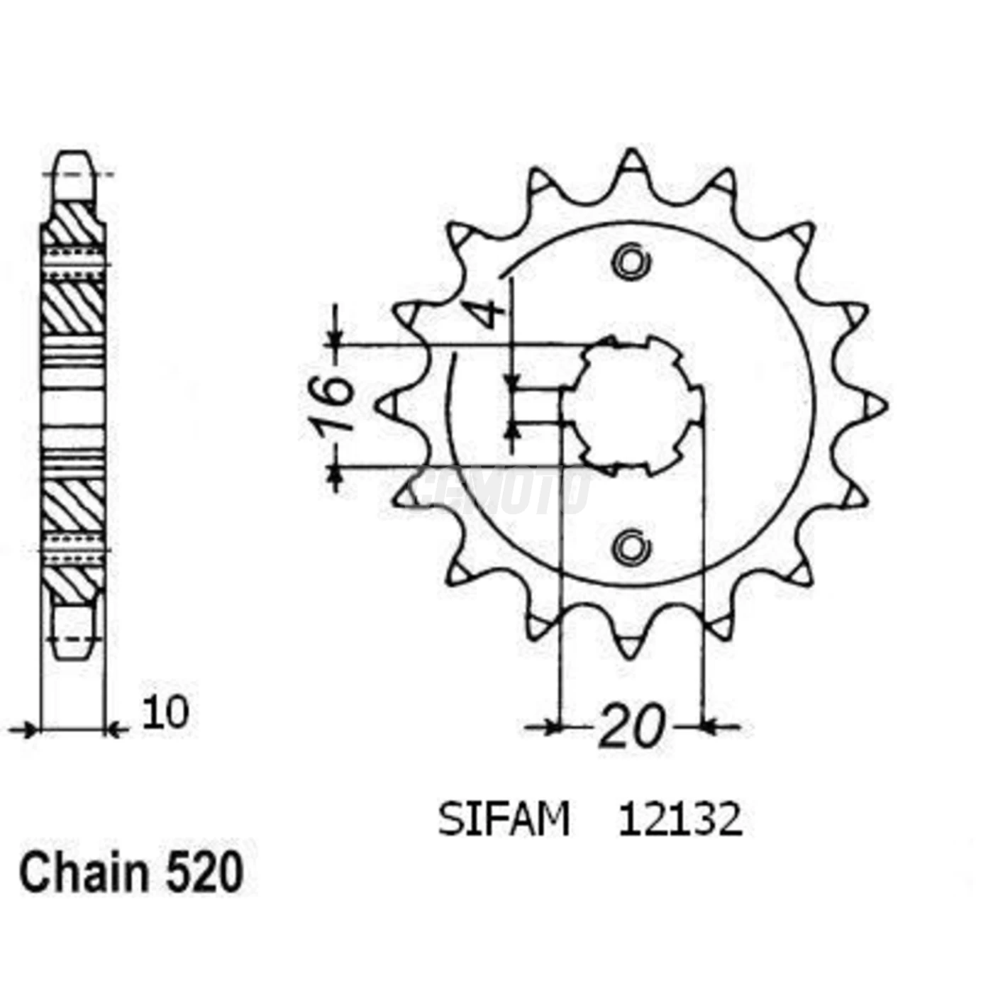 Kit Chaine Husqvarna 125 Wr 1995-1997 13x52 Alu