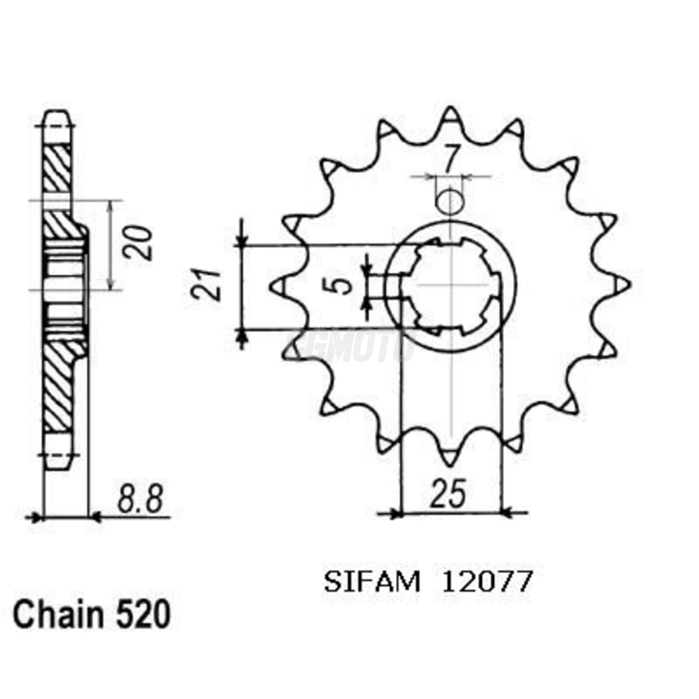 Kit Chaine Origine Husqvarna 250 Cr 1992-1994 14x48 Alu