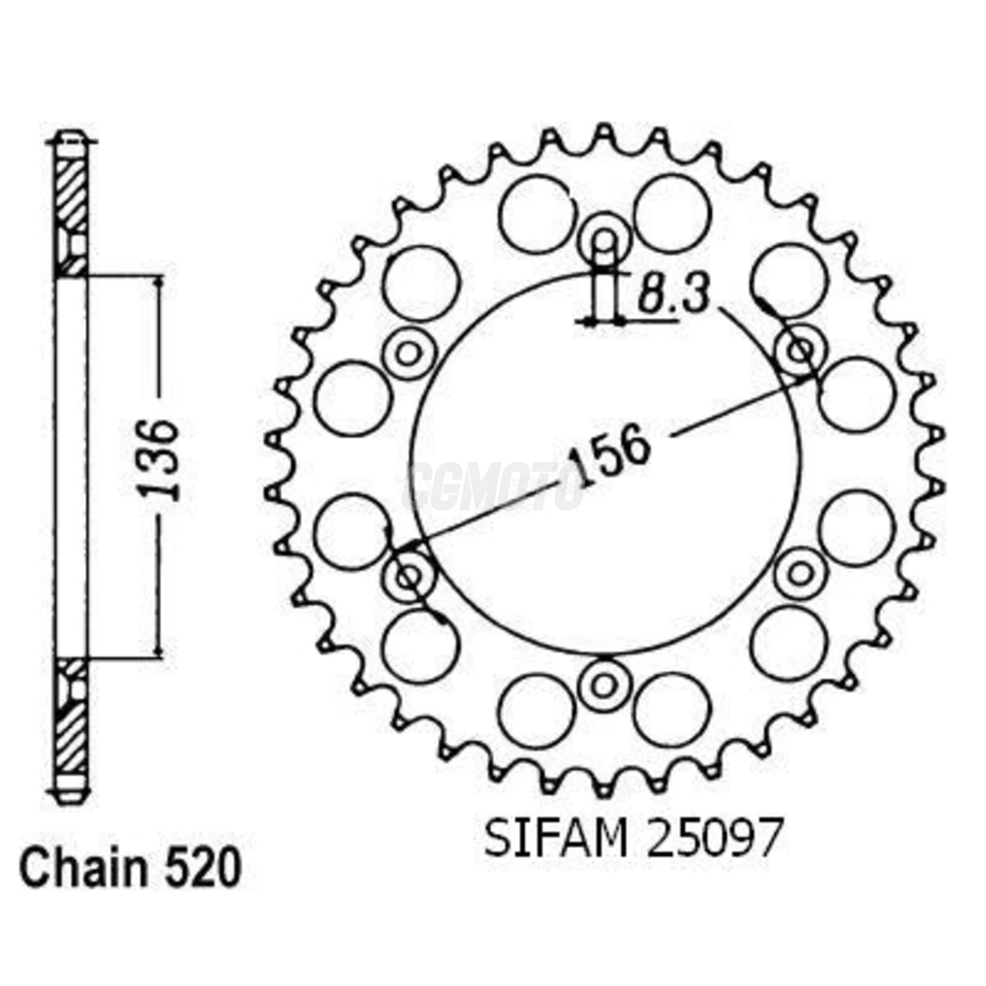 Kit chaine Husqvarna 449 Tc Cross 4t