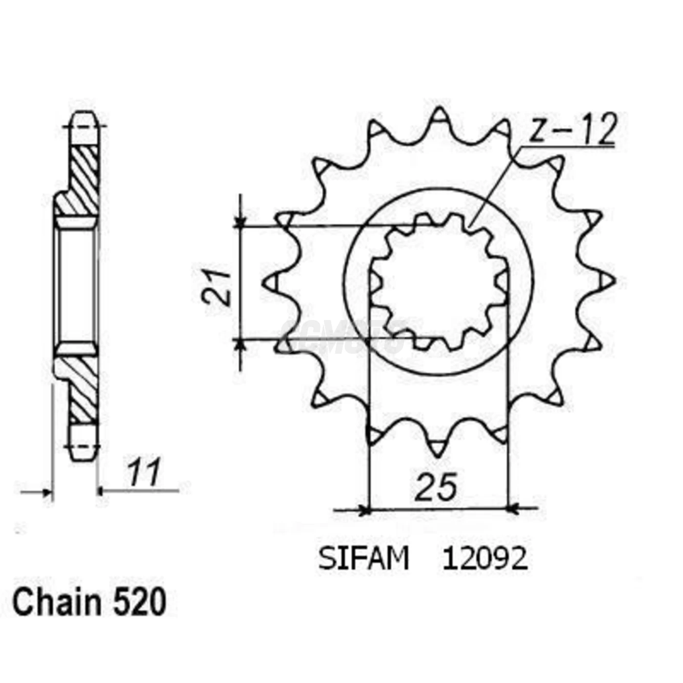 Kit Chaine Husqvarna 510 Tc 1989-1990 12x52 Alu