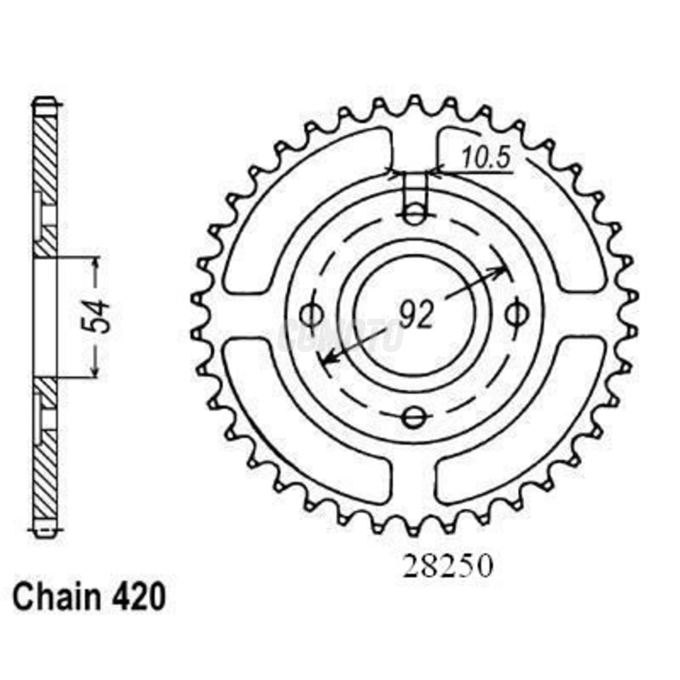 Kit chaine Yamaha Tzr 50