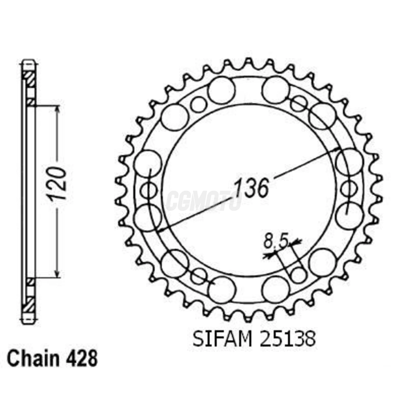 Kit chaine Yamaha Tzr 125 R