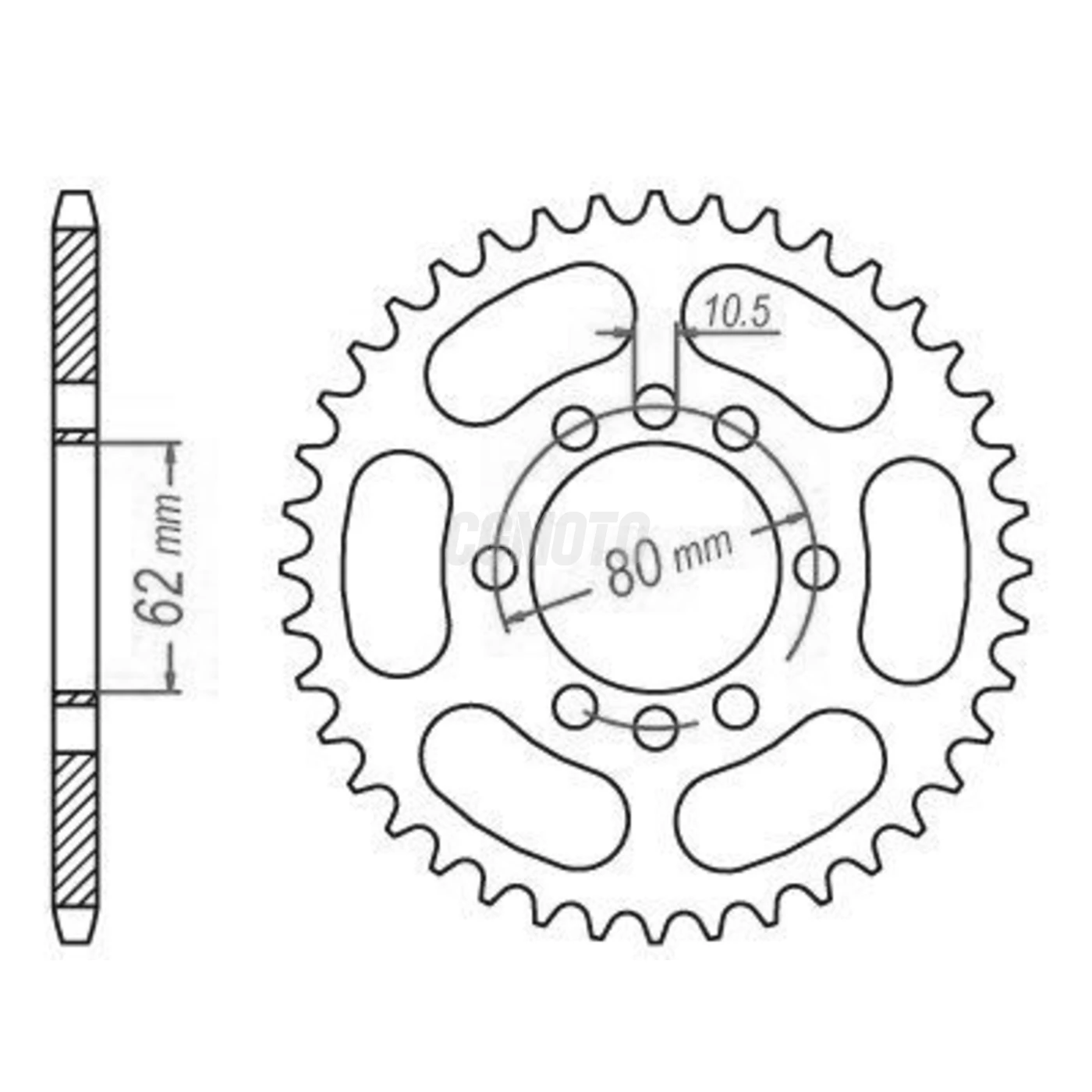 Kit chaine Yamaha Dt 125 Lc