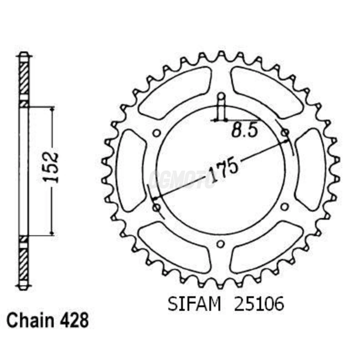 Kit chaine Yamaha Dtr 125