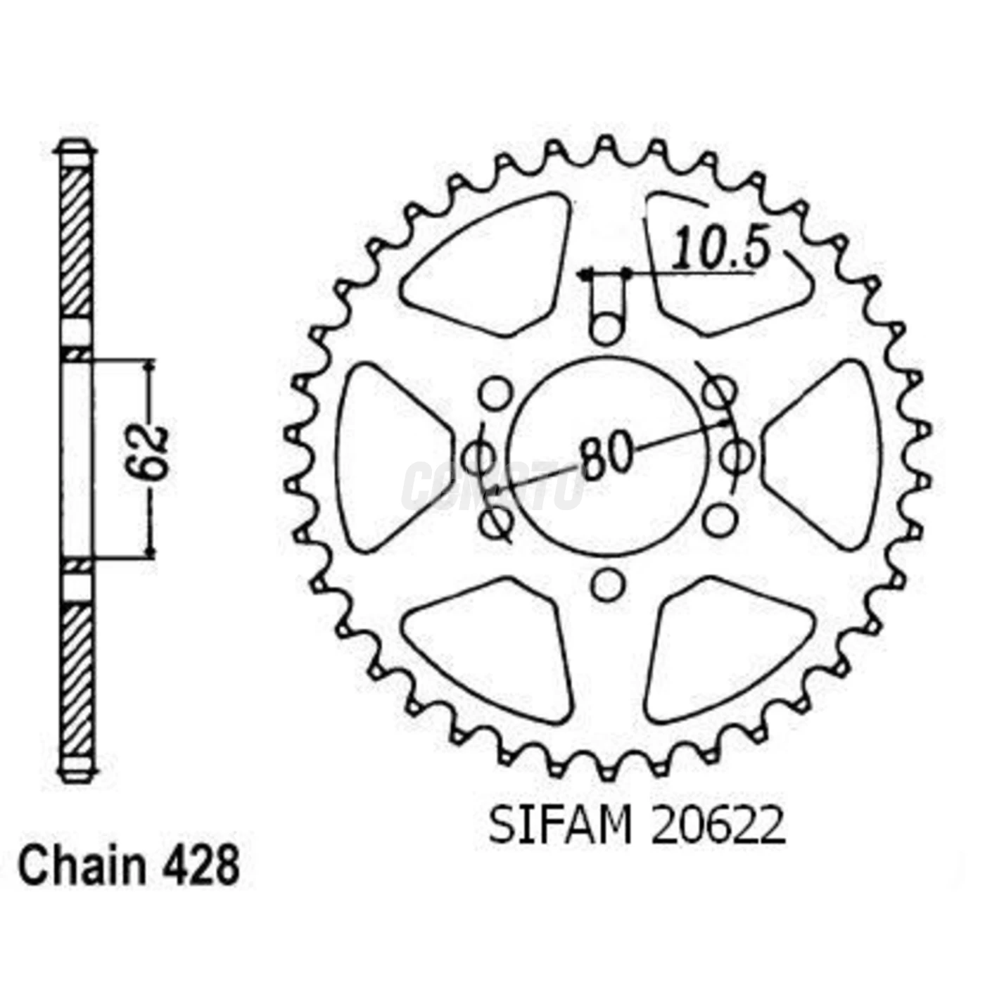 Kit chaine Yamaha Dt 125 Tenere