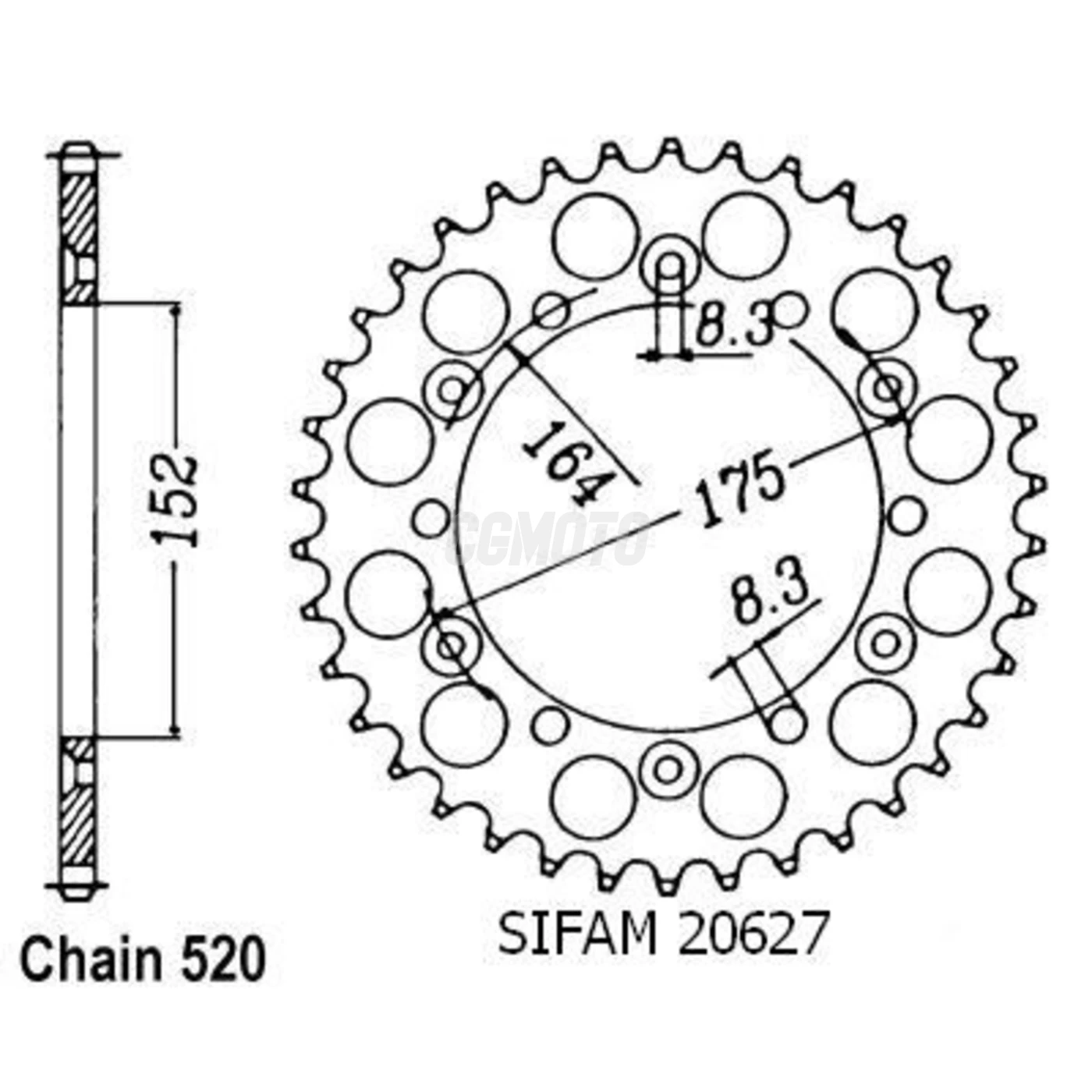 Kit chaine Yamaha Yz 125