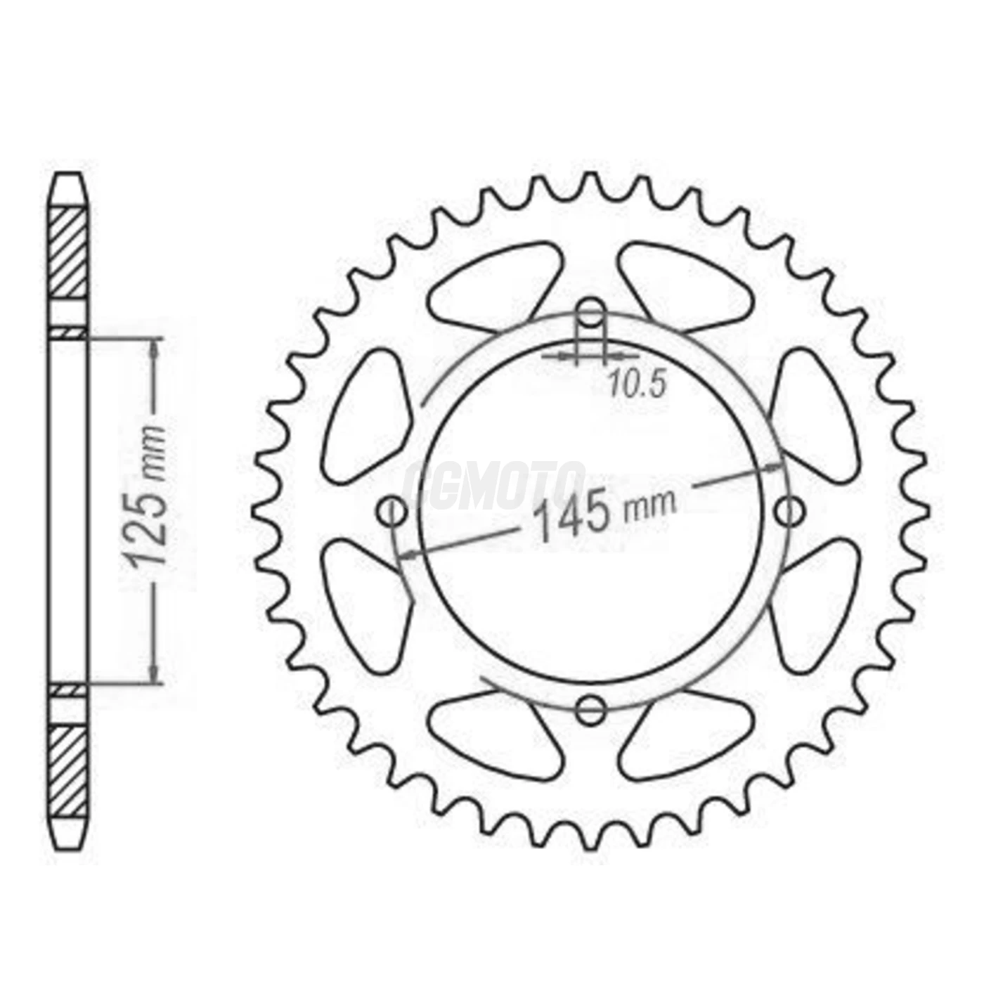 Kit chaine Yamaha Xv 125 Virago