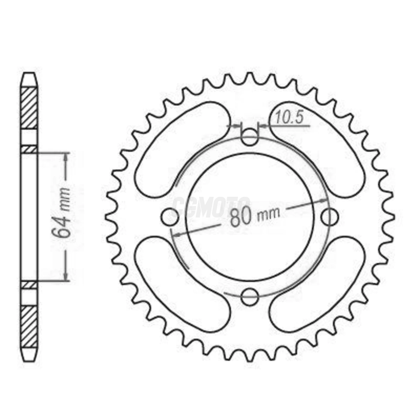 Kit chaine Yamaha Yfa 125 Breeze