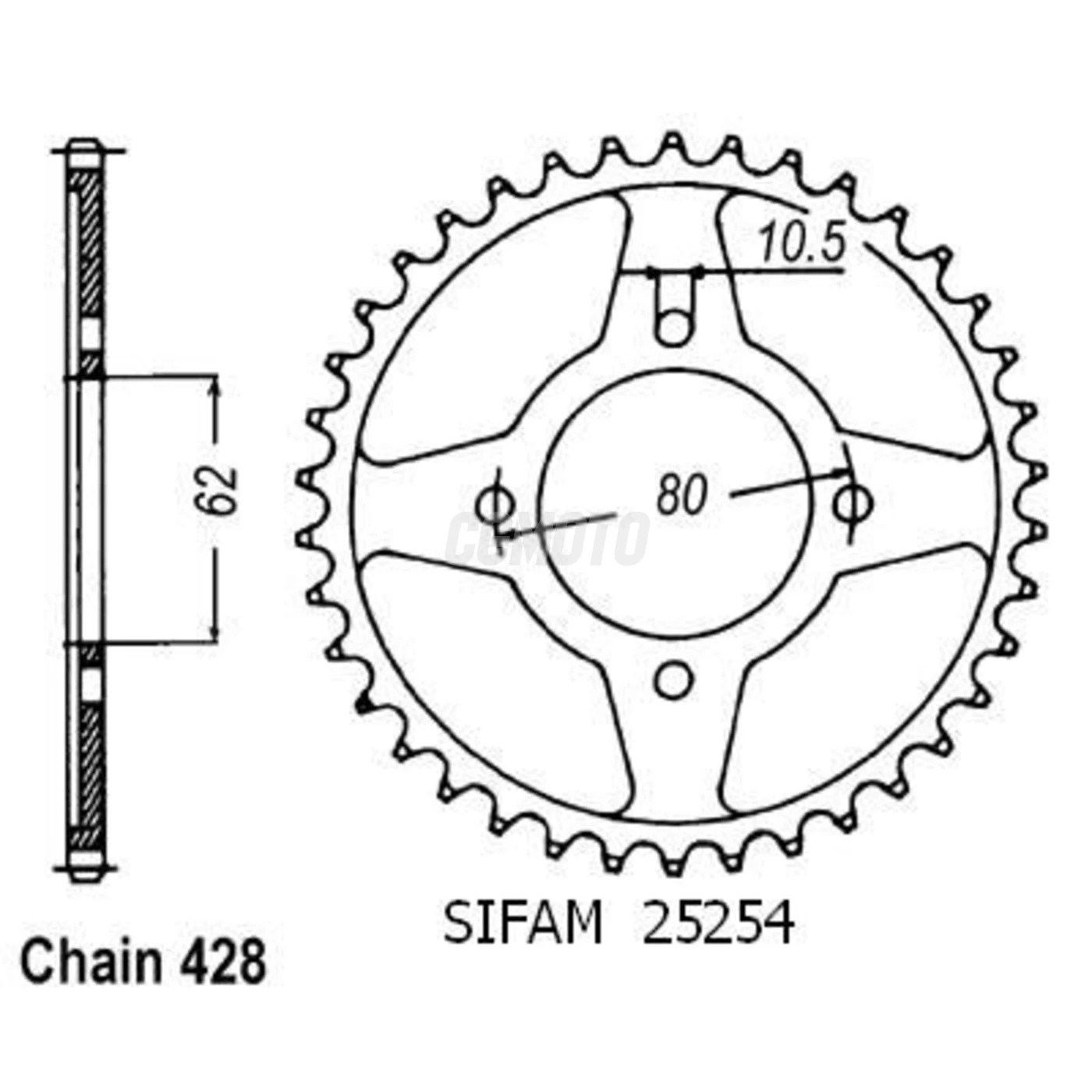 Kit chaine Yamaha Tt-r 125 Petites Roues