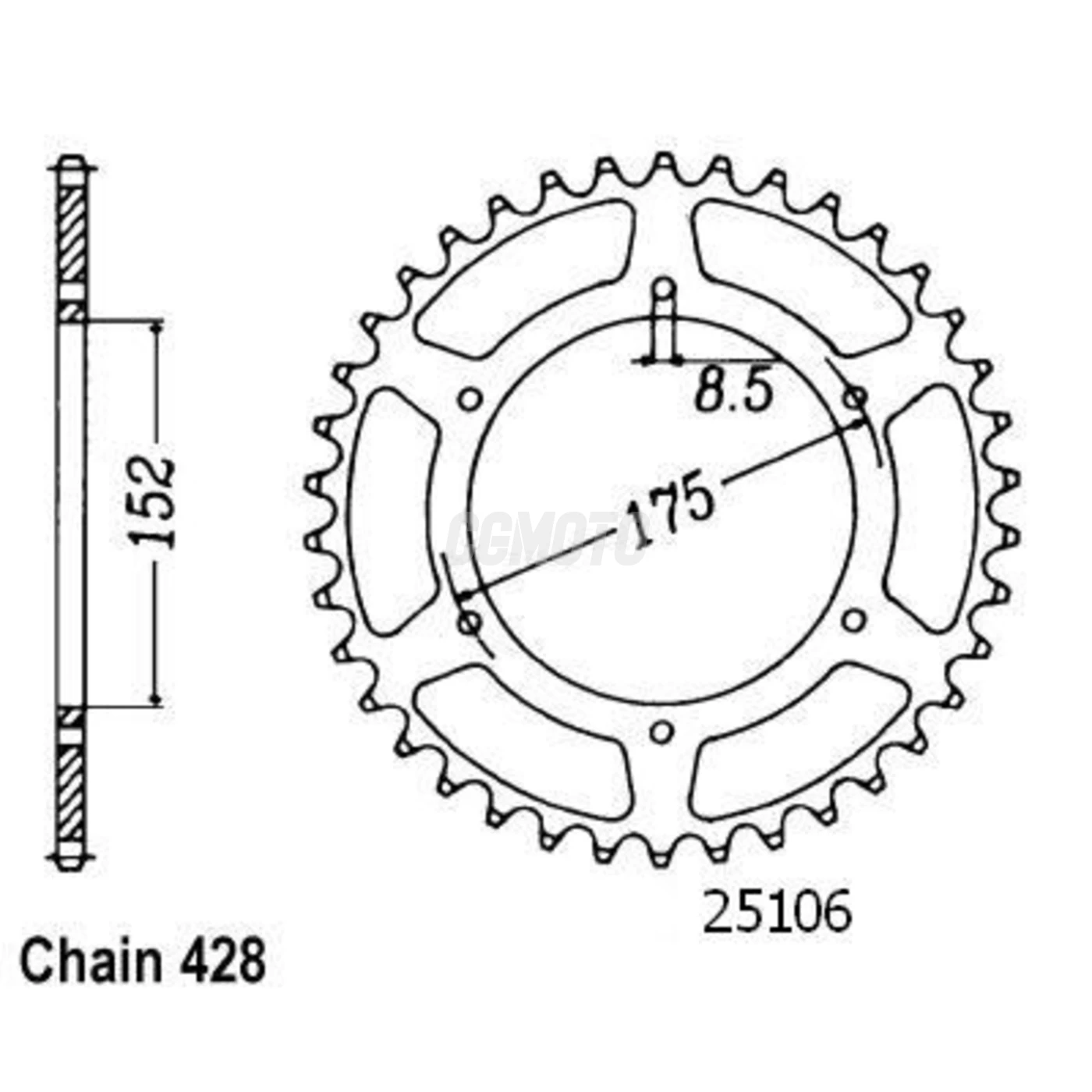 Kit chaine Yamaha Wr 125 R/X