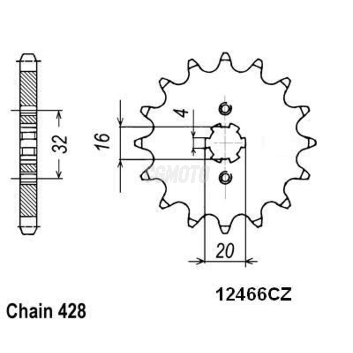 Kit chaine Yamaha Wr 125 R/X