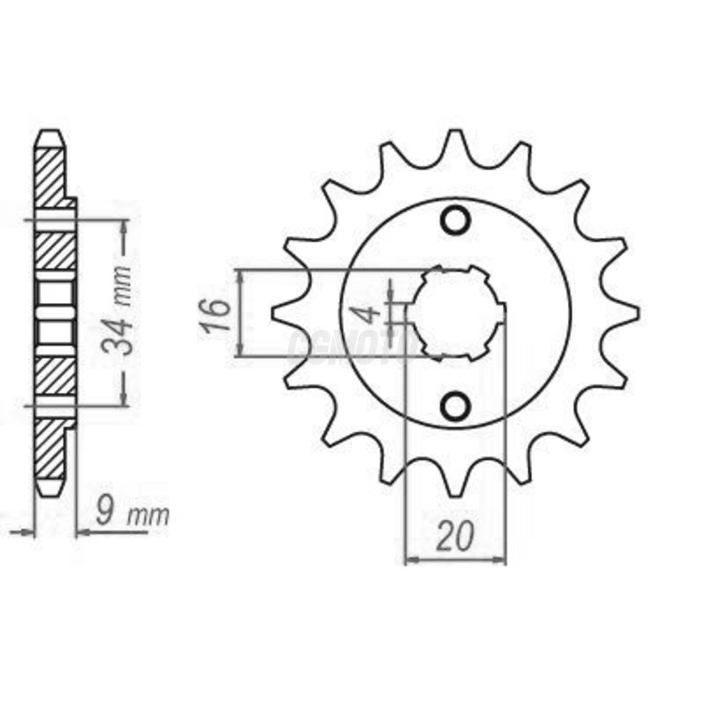 Kit chaine Yamaha Yfs 200 Blaster