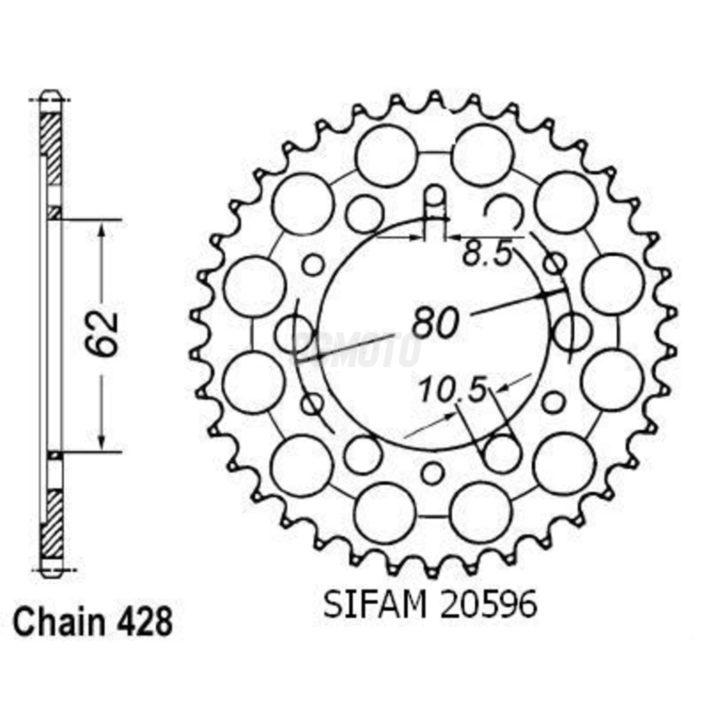 Kit chaine Yamaha Tw 200