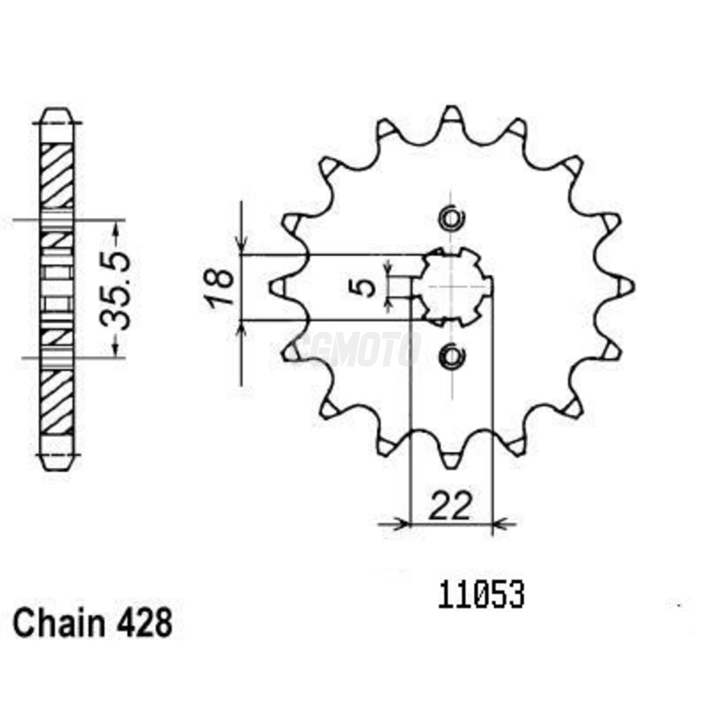 Kit chaine Yamaha Tw 200