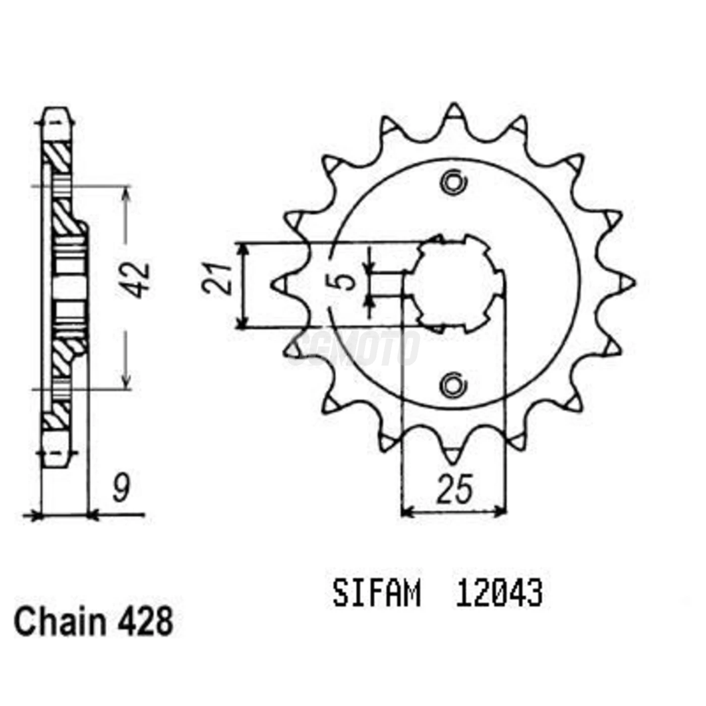 Kit chaine Yamaha Xt 350