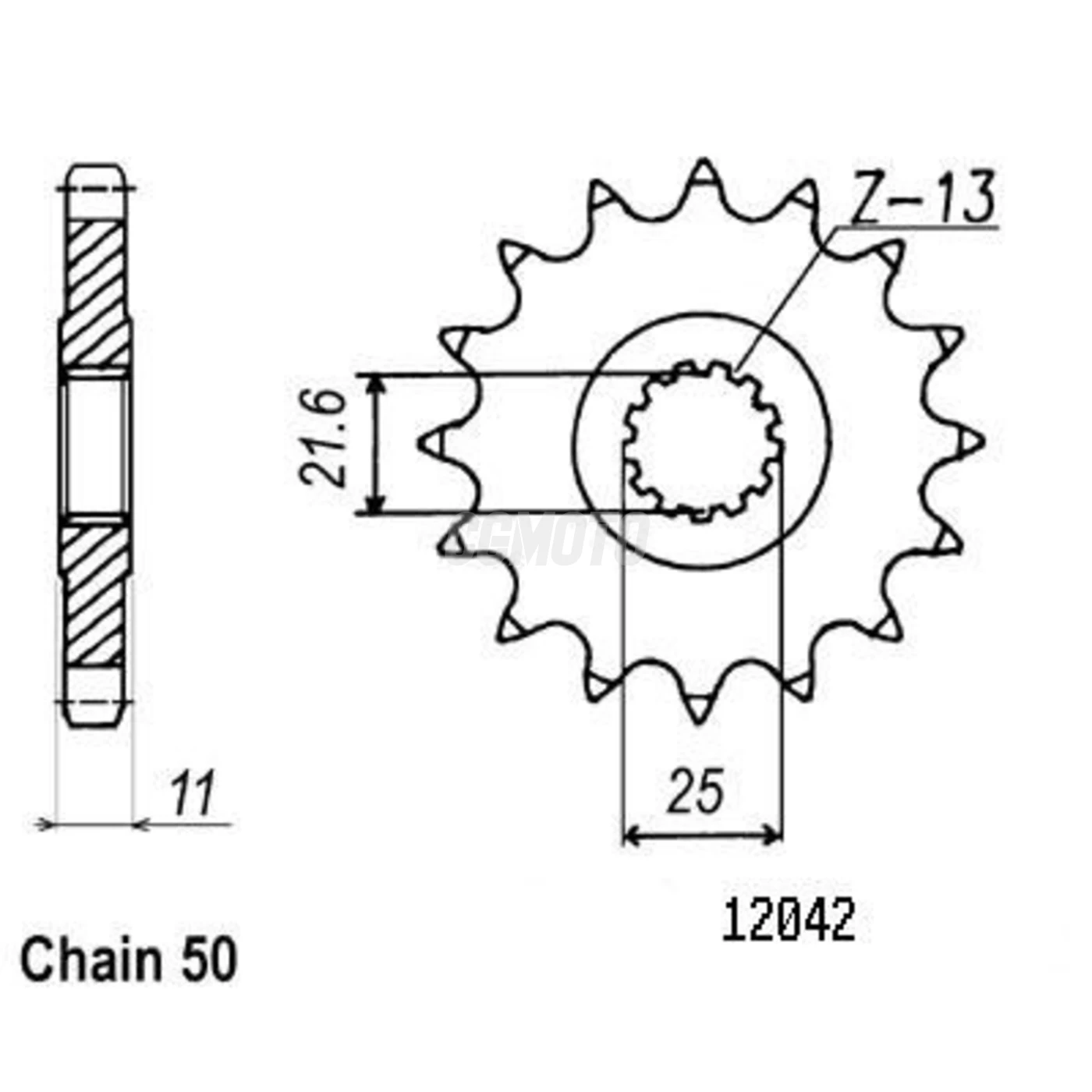 Kit chaine Yamaha Fz-6 Fazer N/S