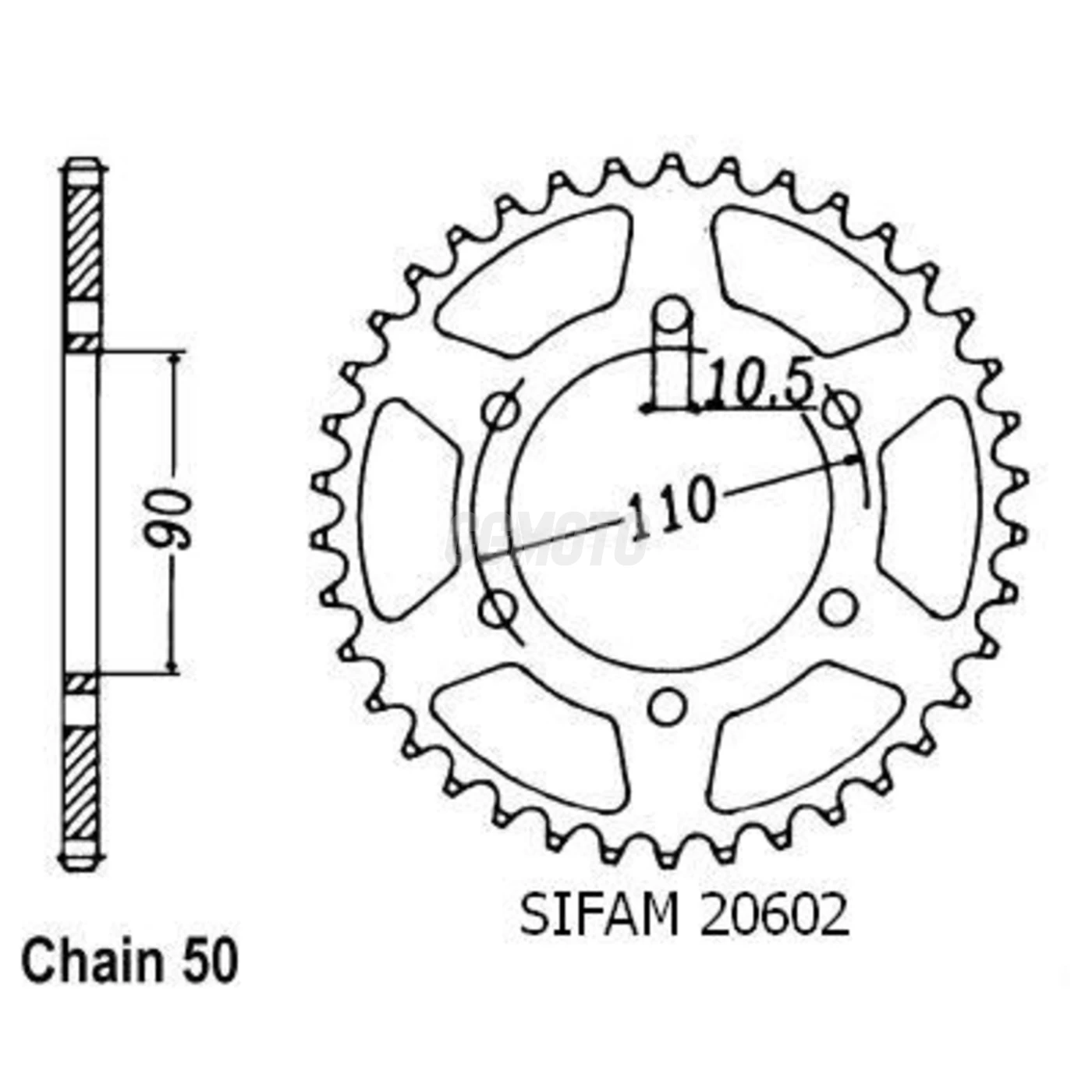 Kit chaine Yamaha Xs 650 Se