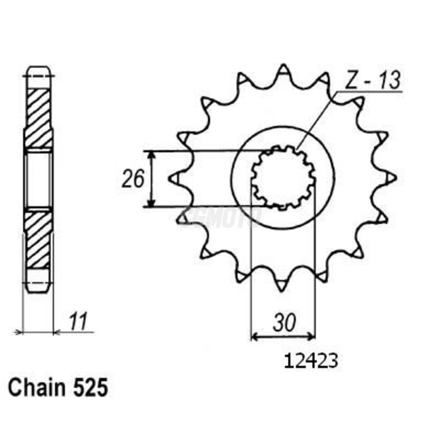 Kit chaine Yamaha MT-07 Tracer