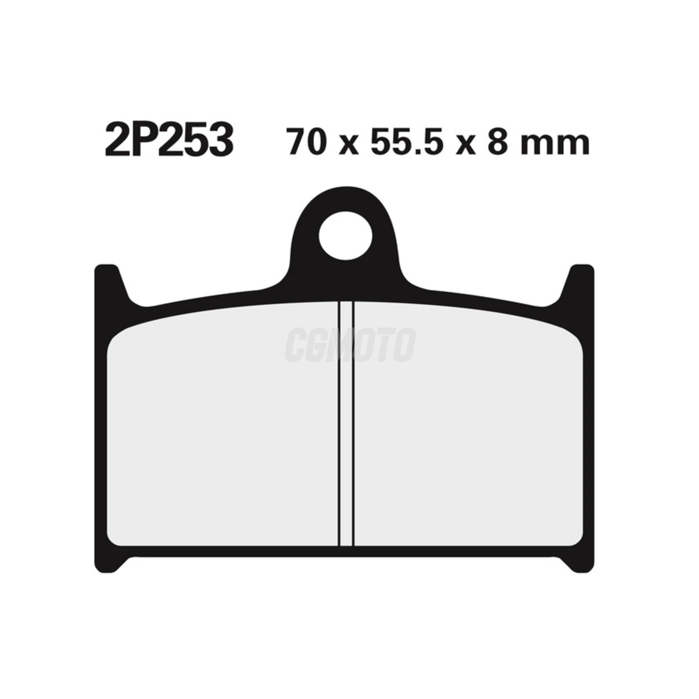 Plaquette de frein Nissin 2P253NS semi-metallique