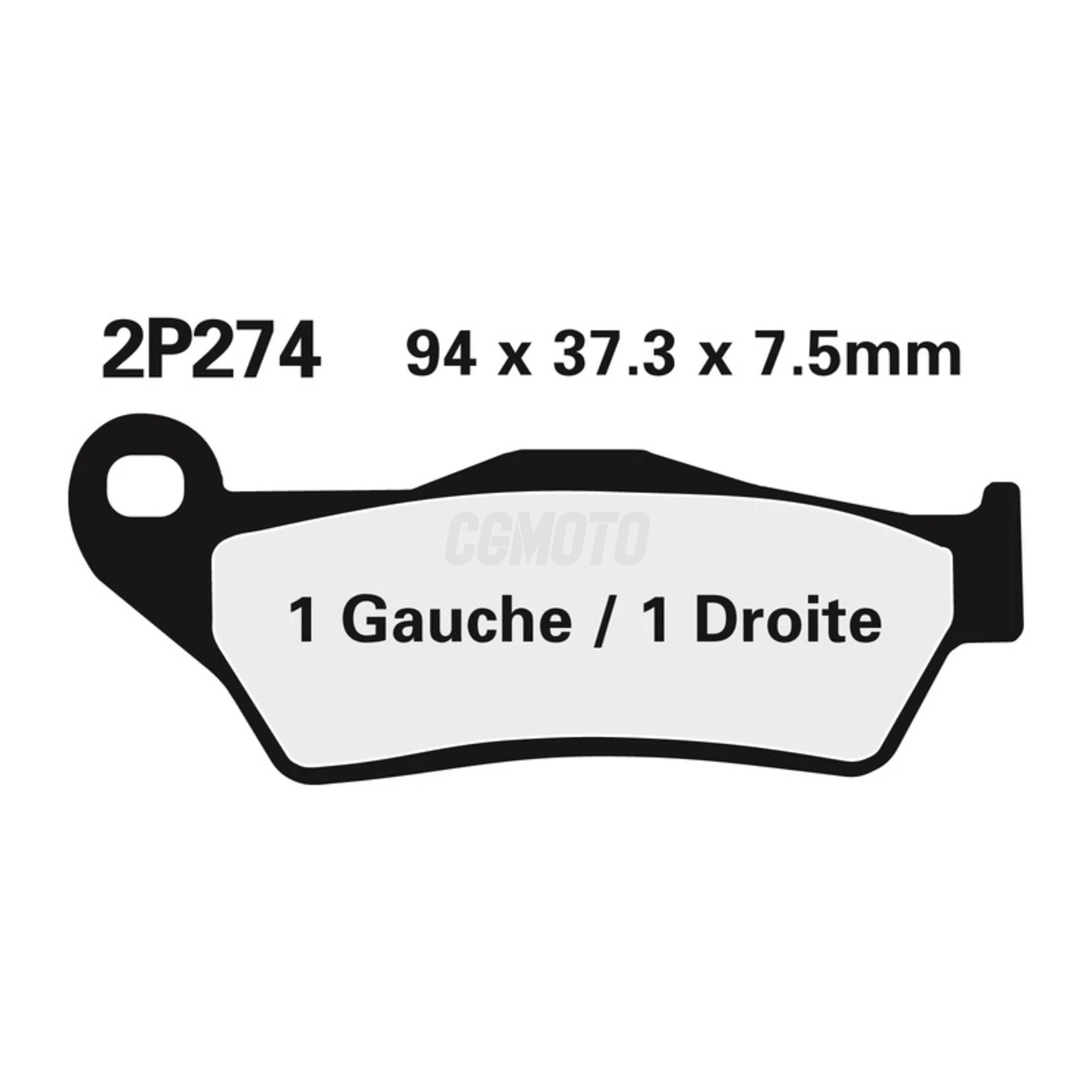 Plaquette de frein Nissin 2P274GS semi-metallique