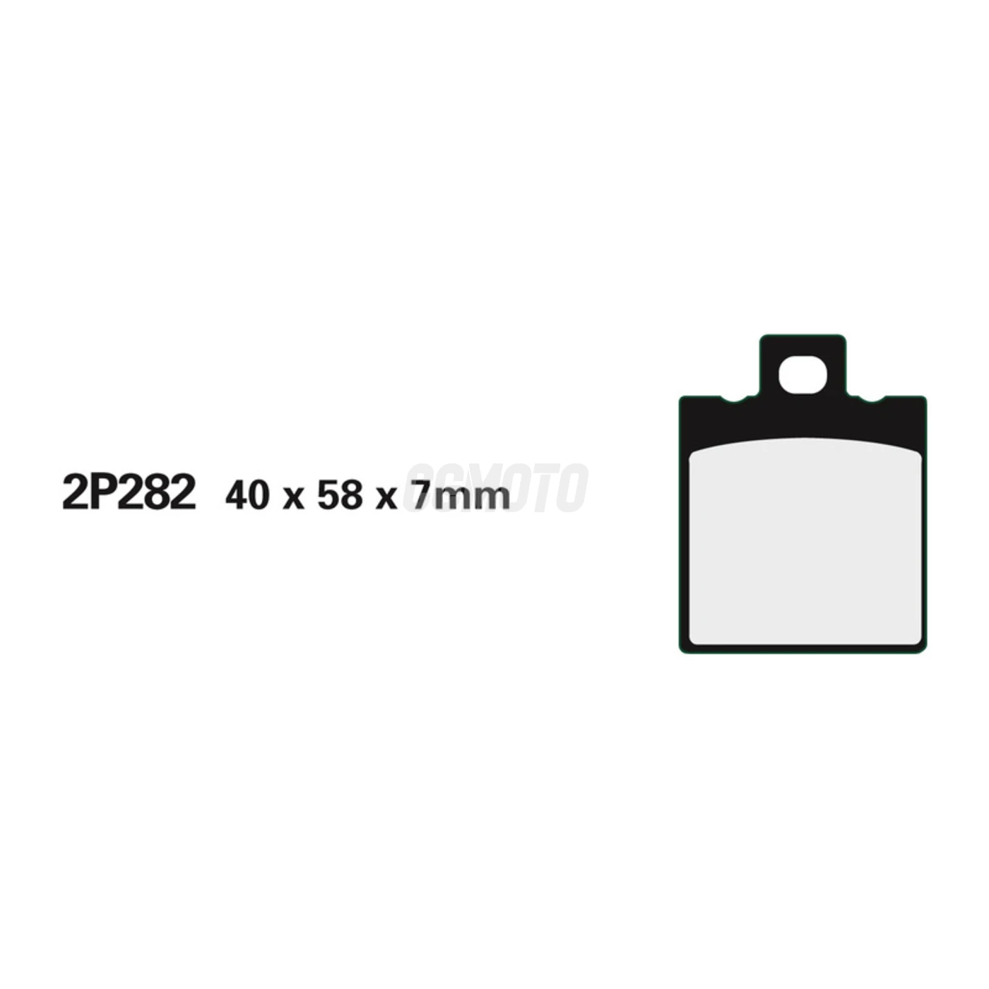 Plaquette de frein Nissin 2P282NS semi-metallique