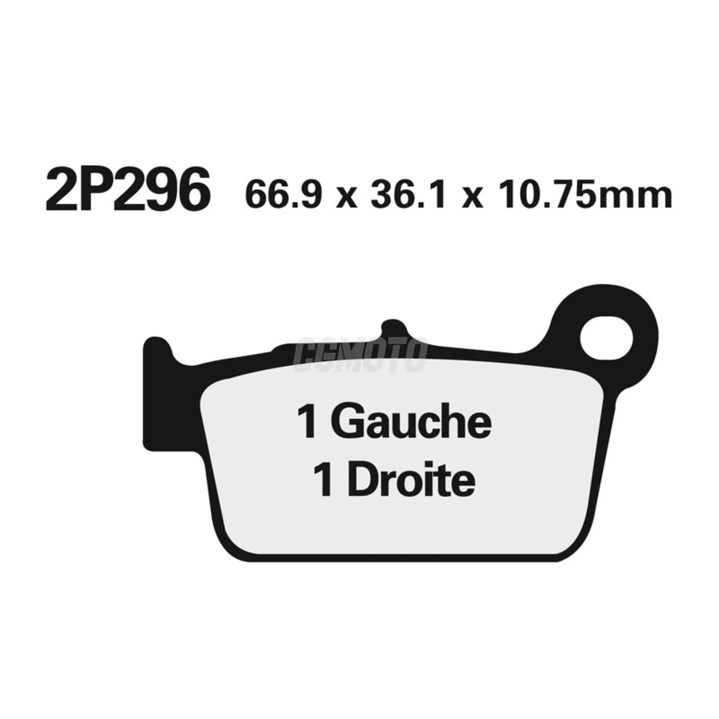 Plaquette de frein Nissin 2P296ST MX sinter